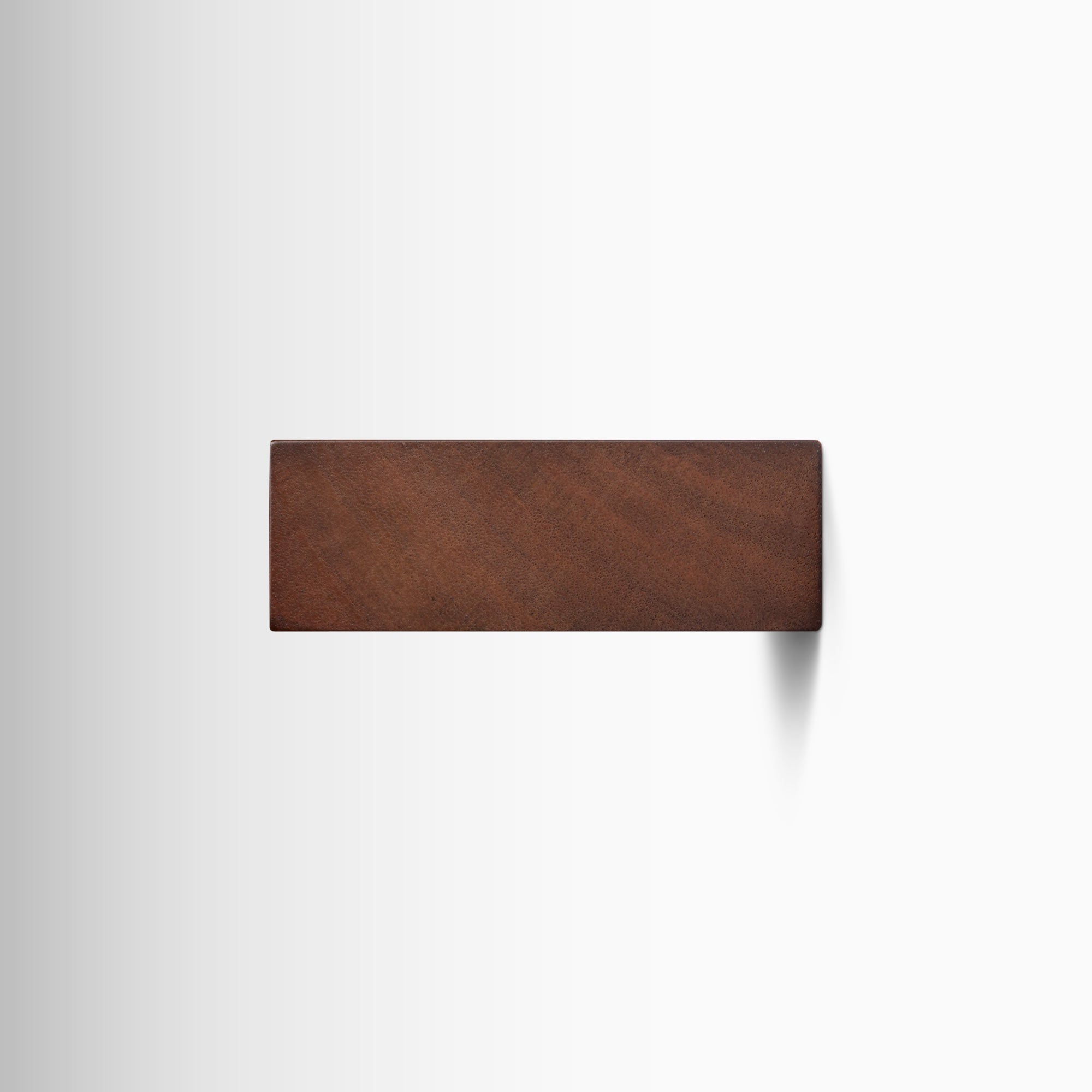 Small floating wall shelf in mahogany hardwood