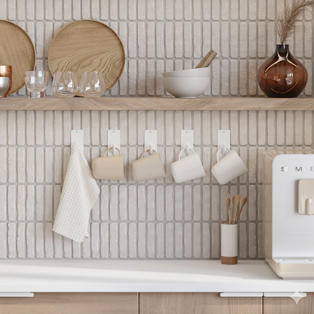 Peggy Square 1 Wall Hook - B&W