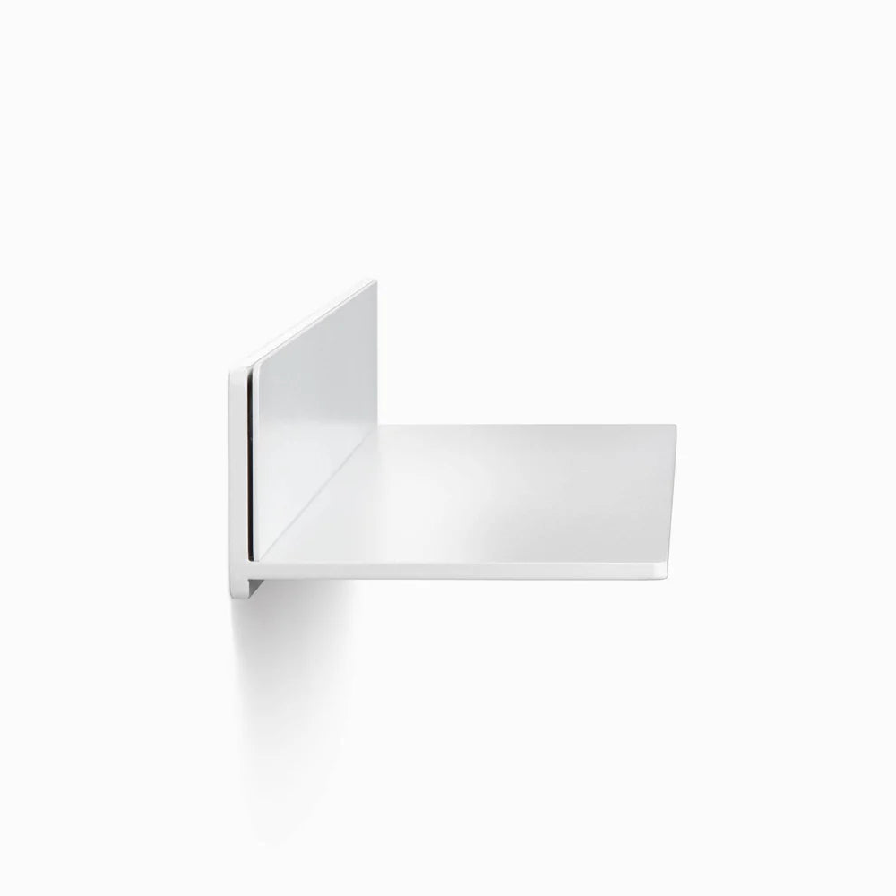 Clearance — Tromso FM3 Steel Floating Shelf — 46" length x 12" depth in white steel for minimalist wall-mounted display and storage