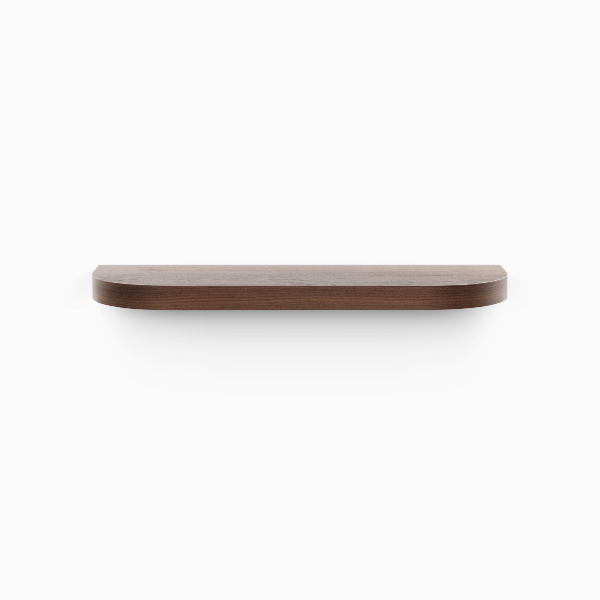 Aksel RADius Walnut Floating Shelf — 24" length x 10" depth x 1.75" Thick — Clearance