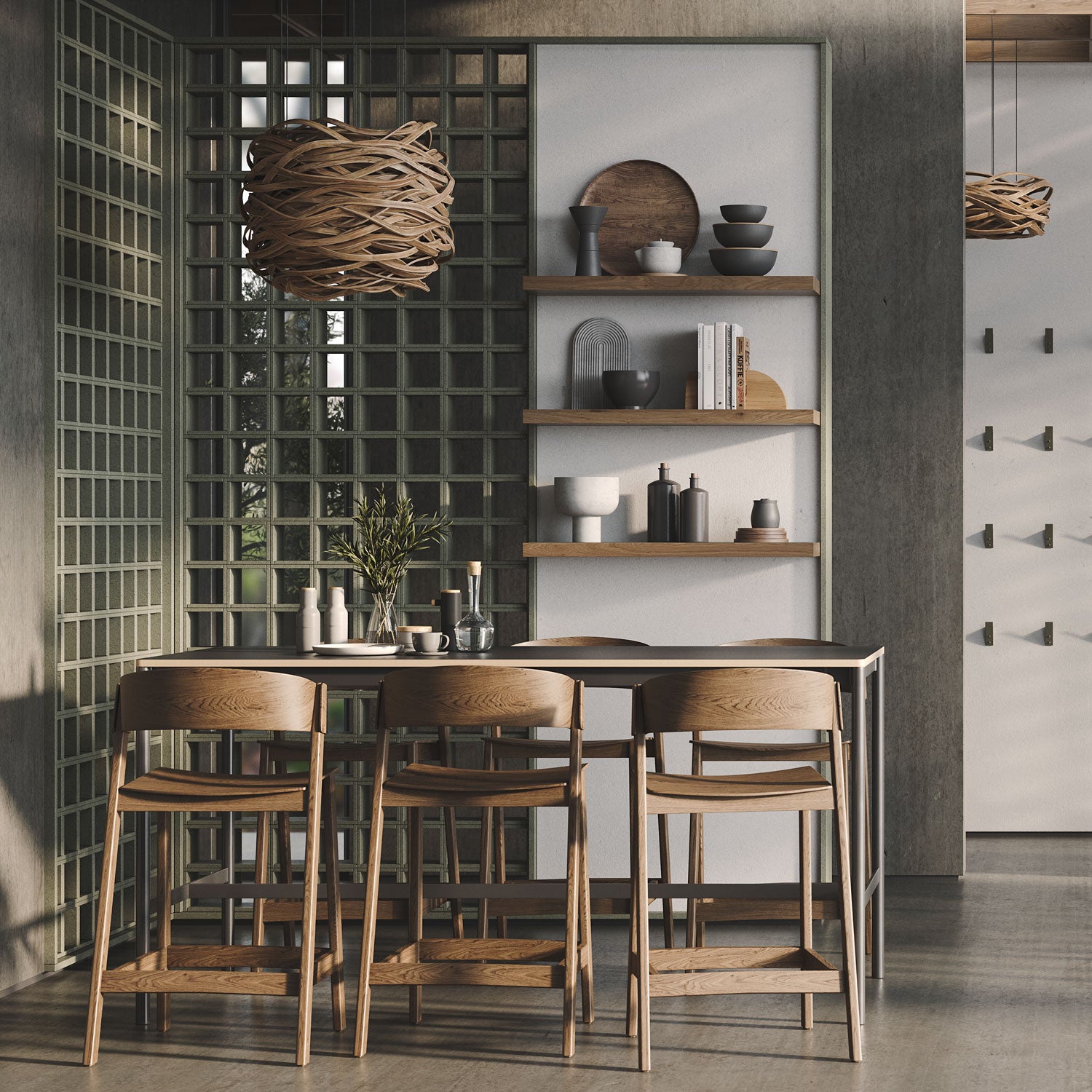 Aksel Inlay Nutmeg Rustic Floating Shelf