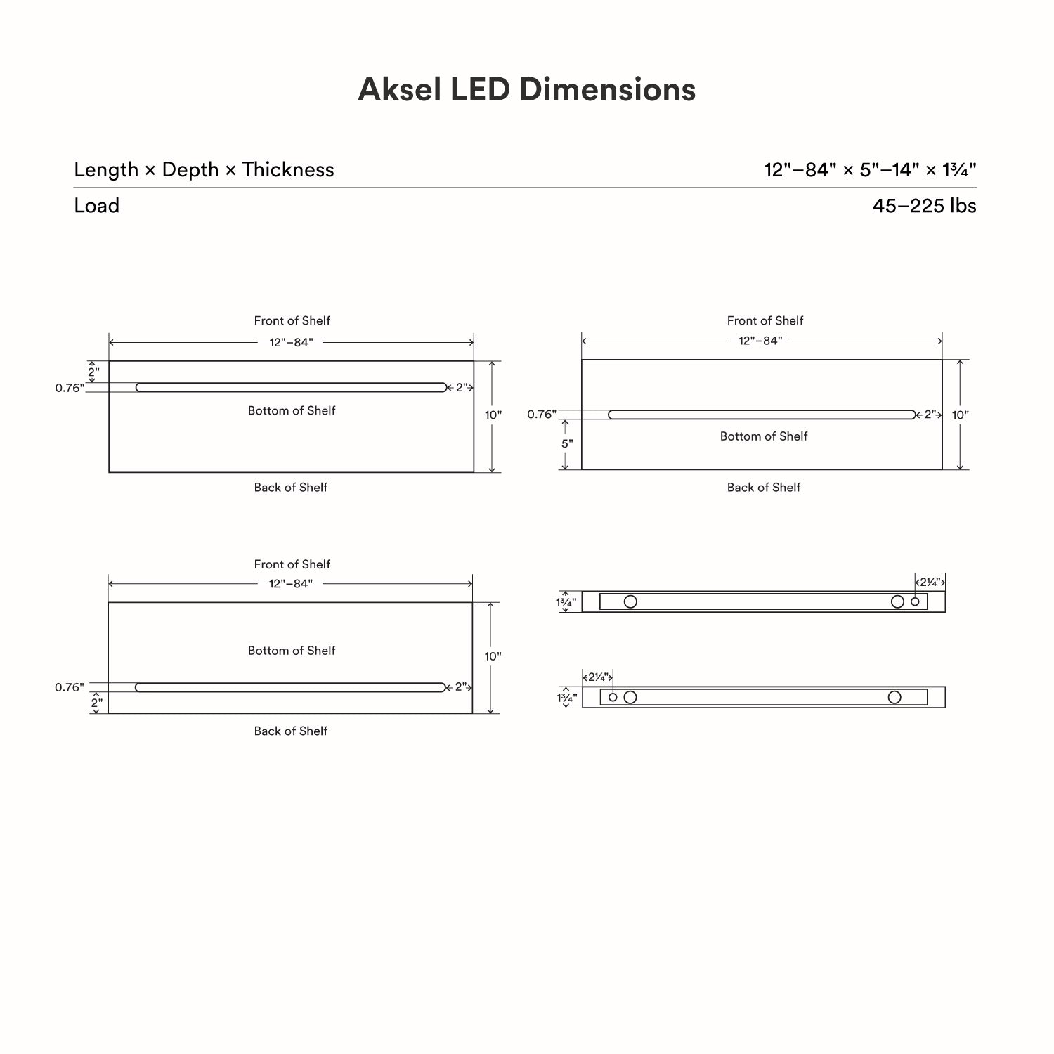Aksel LED Nutmeg Rustic Floating Shelf