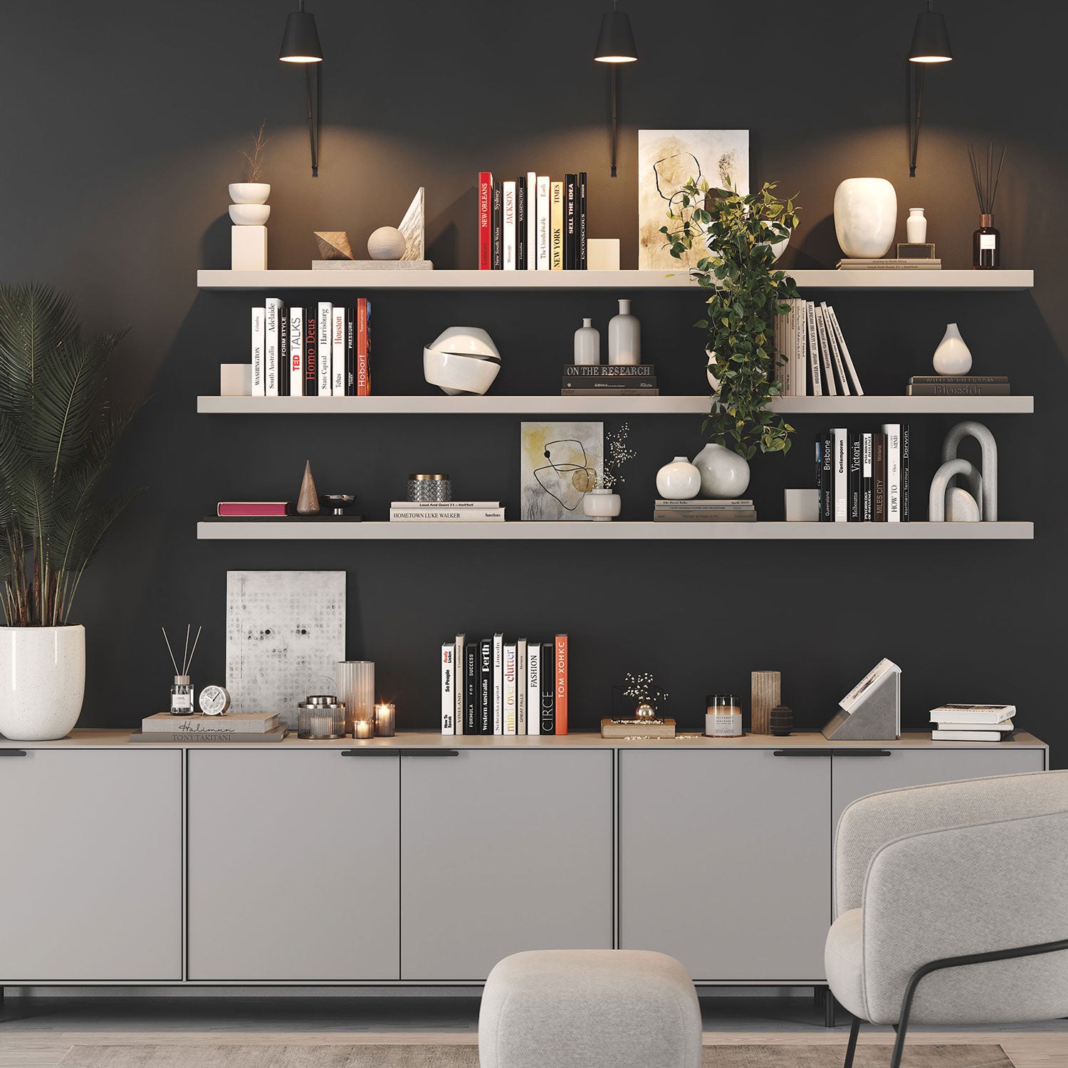 Aksel Nutmeg Floating Shelf