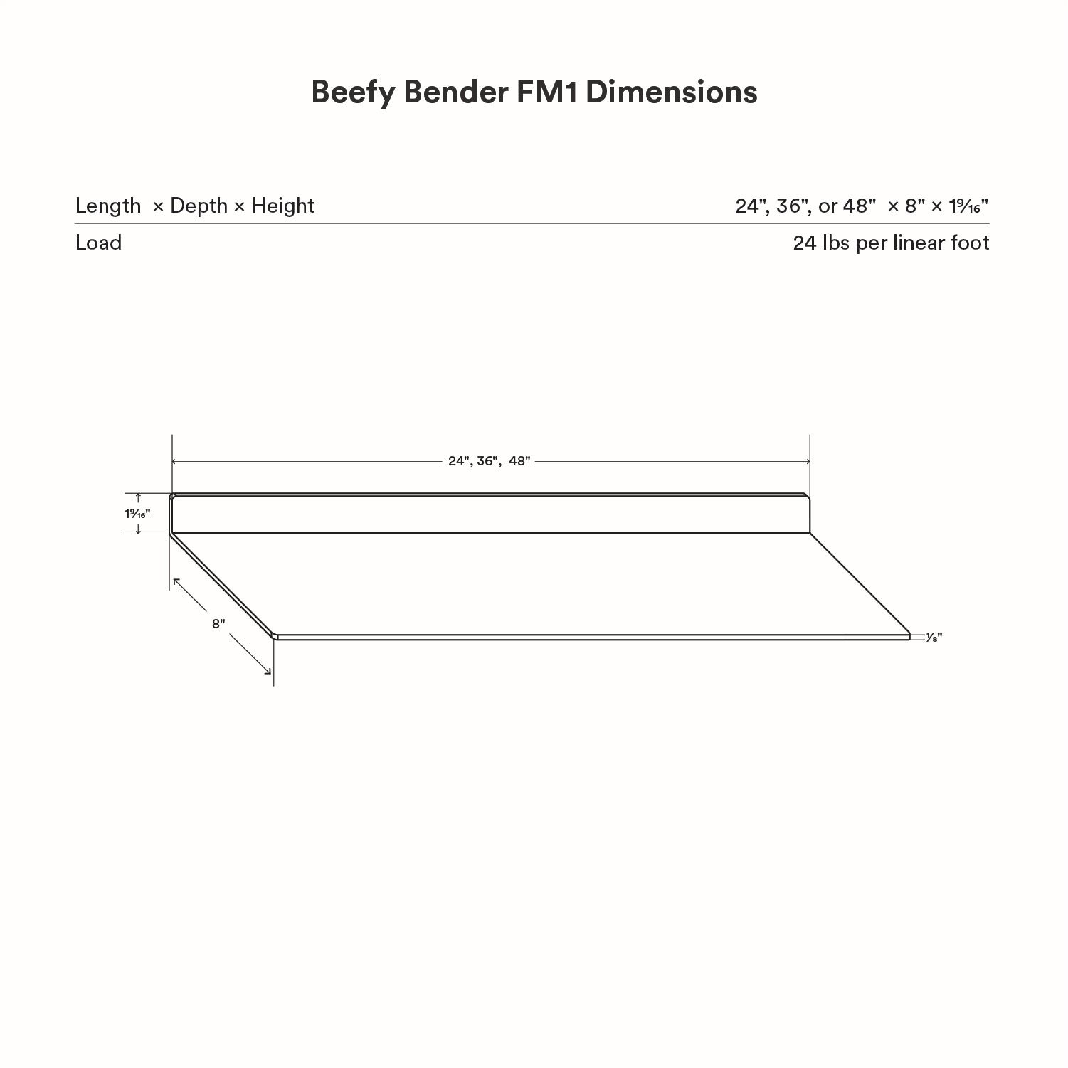 Beefy Bender FM 1 Metal Wall Shelf