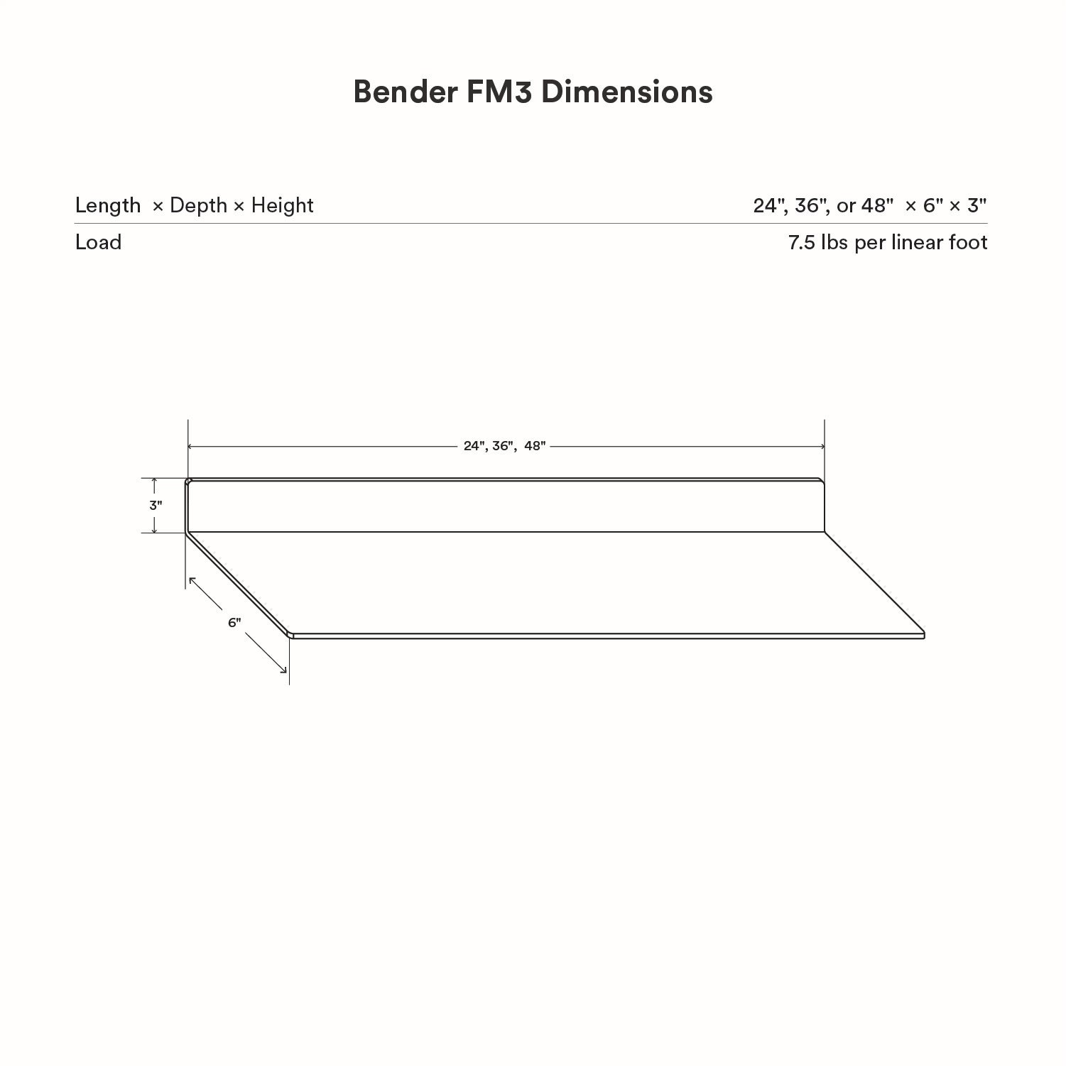 Bender FM 3 Metal Wall Shelf
