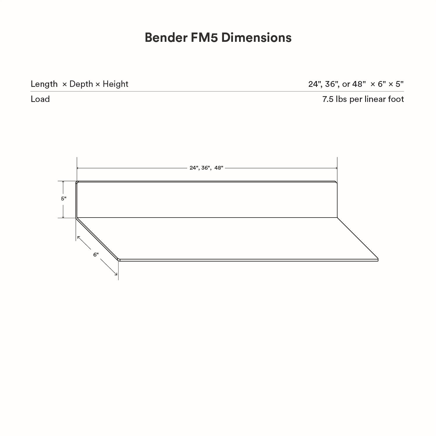Bender FM 5 Metal Wall Shelf