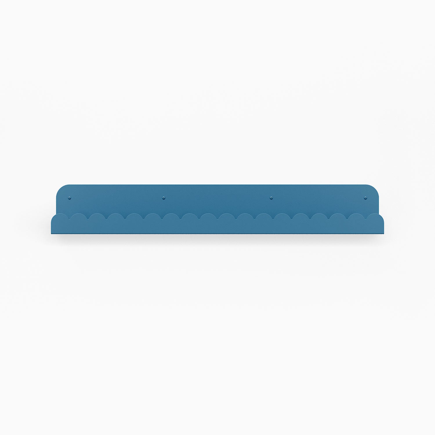 Mini Bubble Picture Ledge in steel with scalloped edge design for durable and stylish wall display and organization