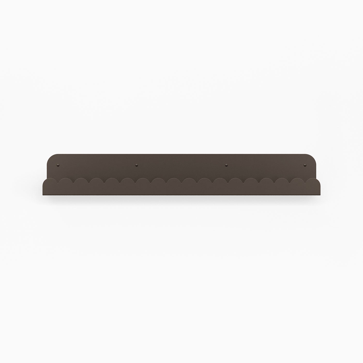 Mini Bubble Picture Ledge in tungsten steel with subtle mini bubble edge for stylish wall display and floating shelf organization