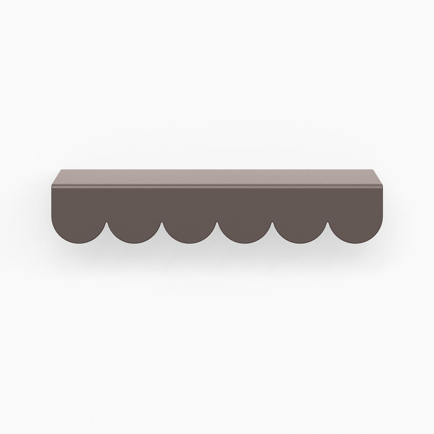 Bubble Cabinet Pull in soft arsenic color with playful scalloped edges for charming and functional cabinet hardware design