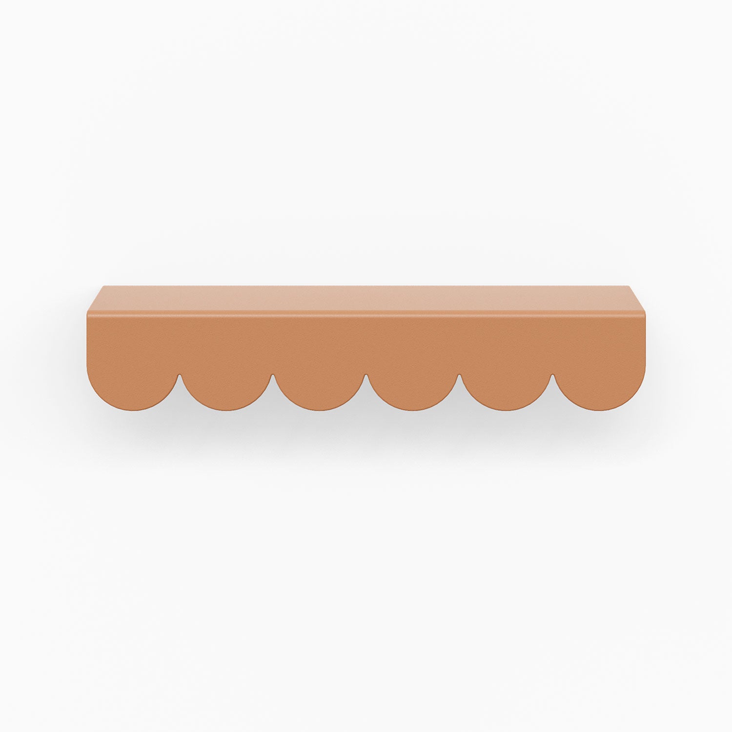 Bubble Cabinet Pull in warm clay tone featuring playful scalloped edges for functional and stylish cabinet hardware design