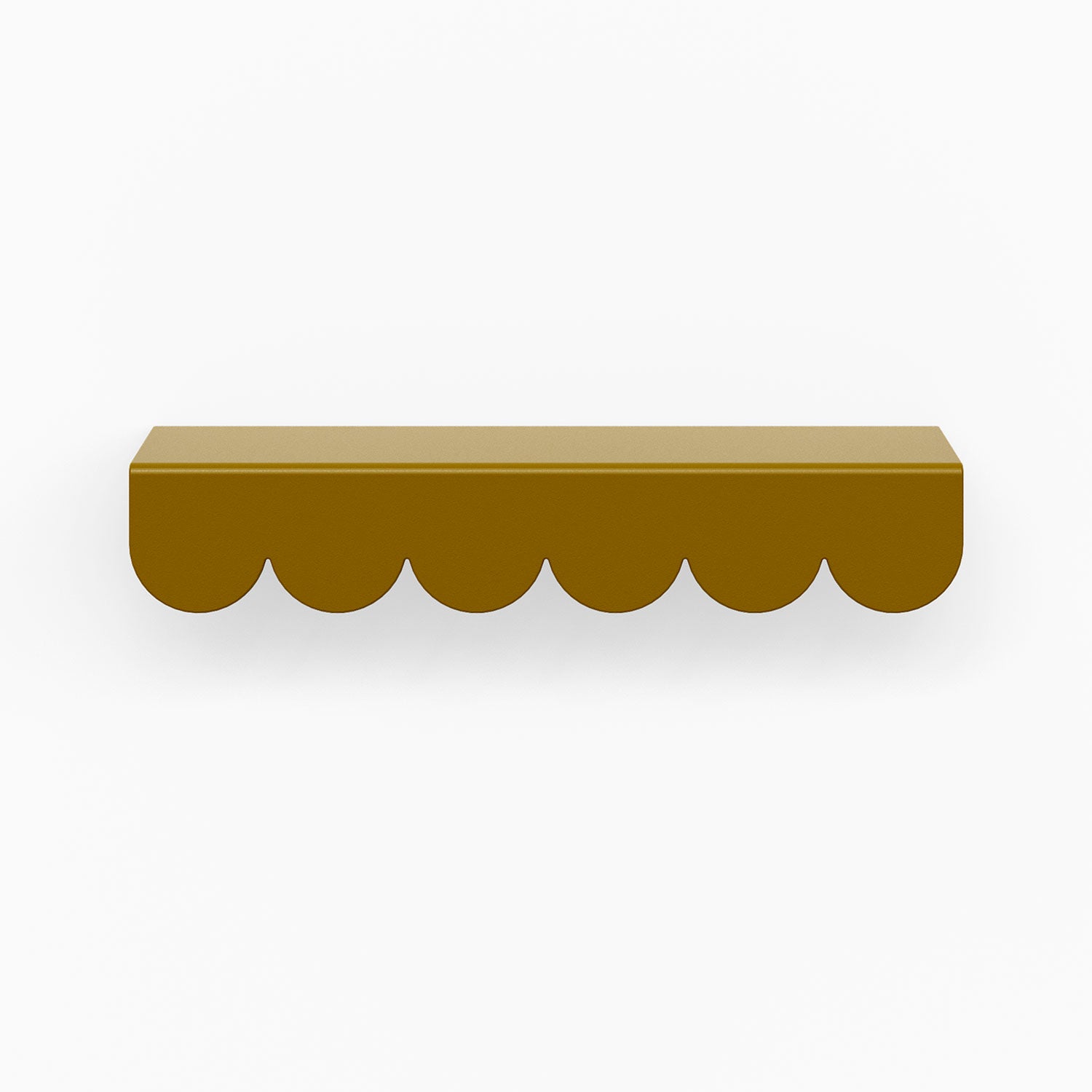 Bubble Cabinet Pull in deep golden brown with soft rounded scallops for durable and functional floating shelf hardware design