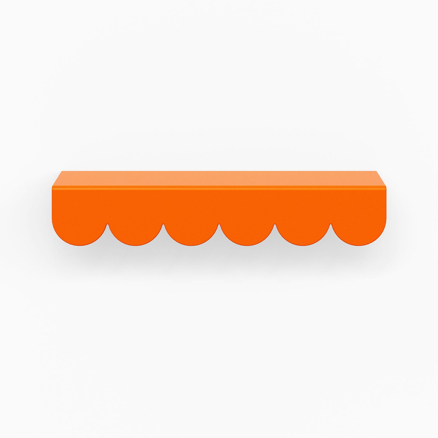 Bubble Cabinet Pull in lively orange with rounded scallops offering playful, durable hardware for versatile cabinet use