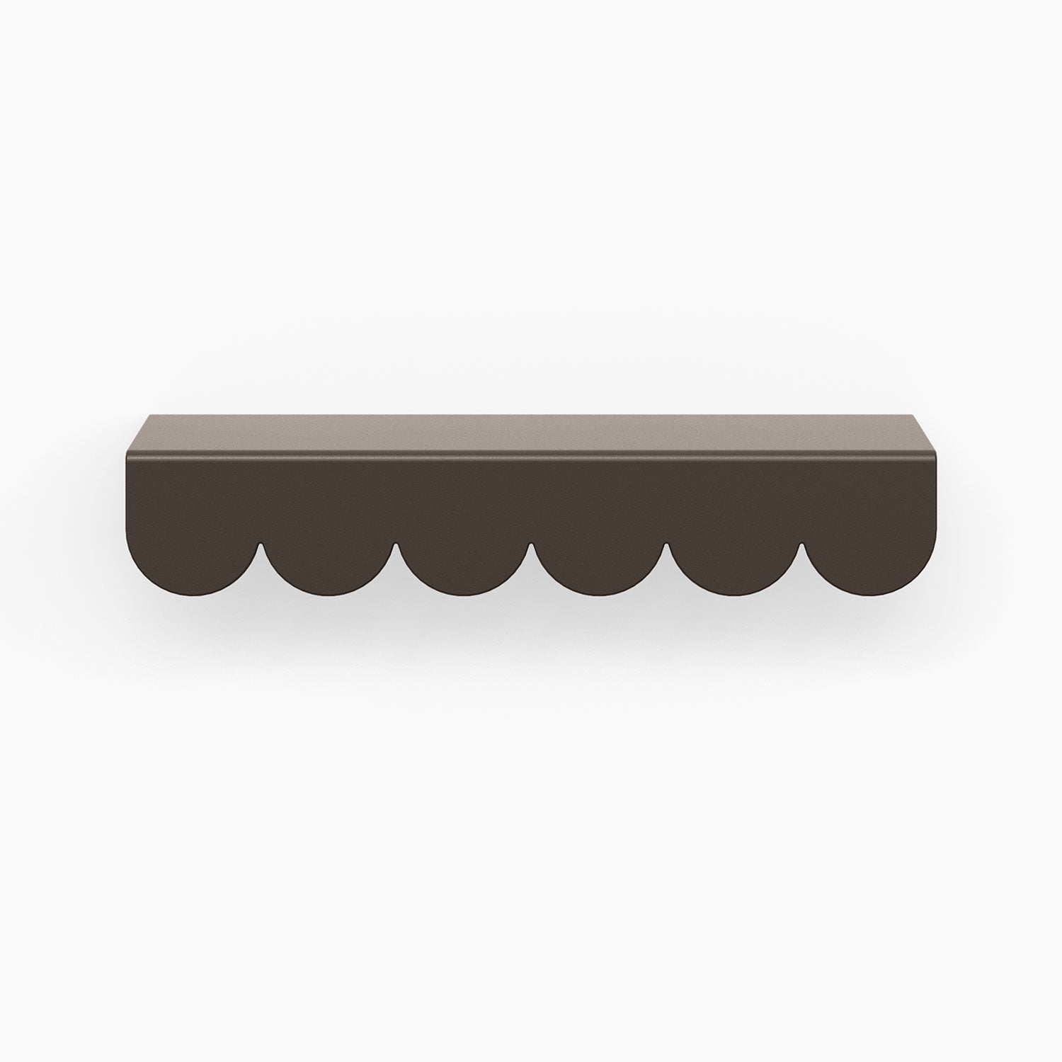 Bubble Cabinet Pull in tungsten finish with scalloped rounded edges for charming and functional cabinet hardware design