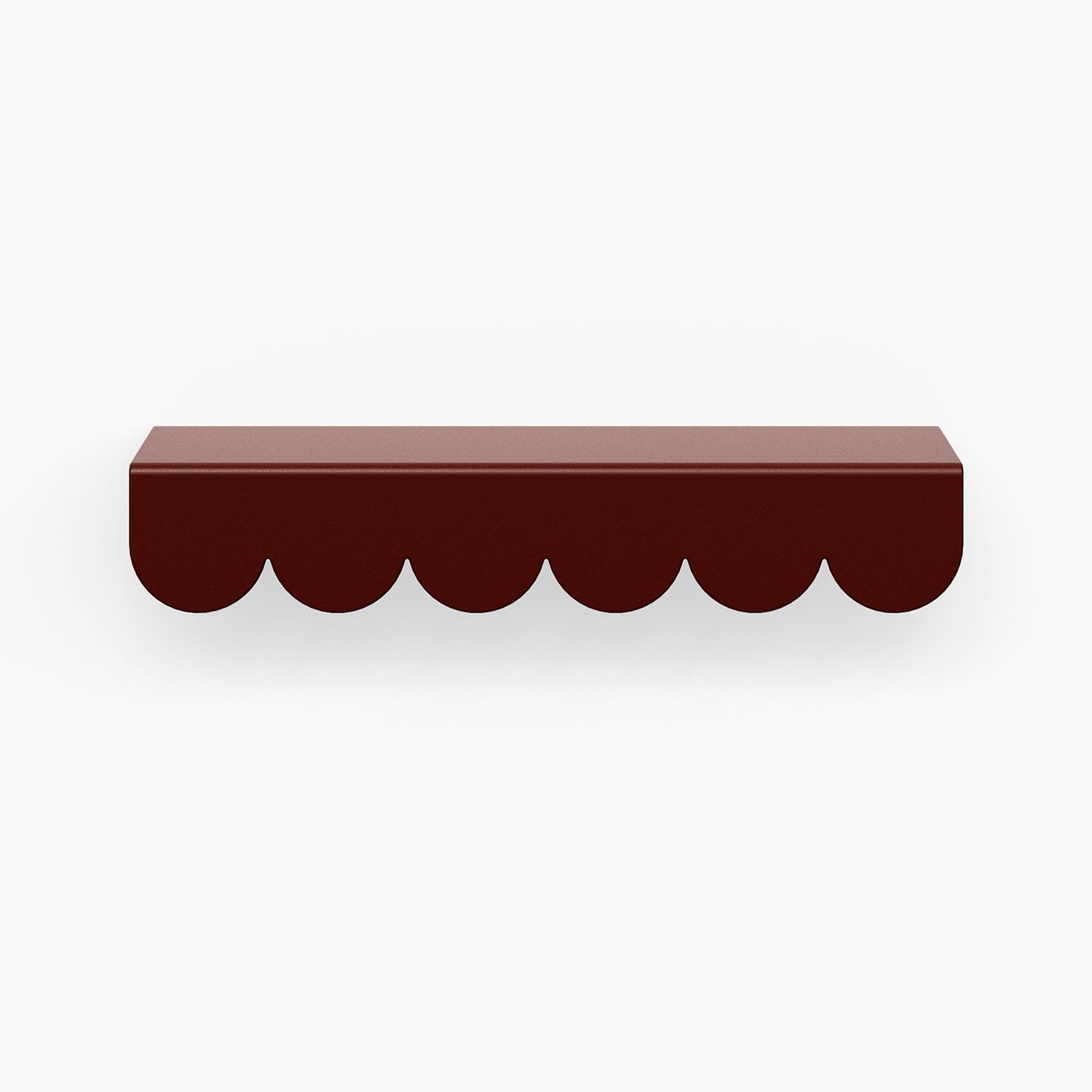 Bubble Cabinet Pull in rich rose clay with playful rounded scallops for charming and durable cabinet hardware design