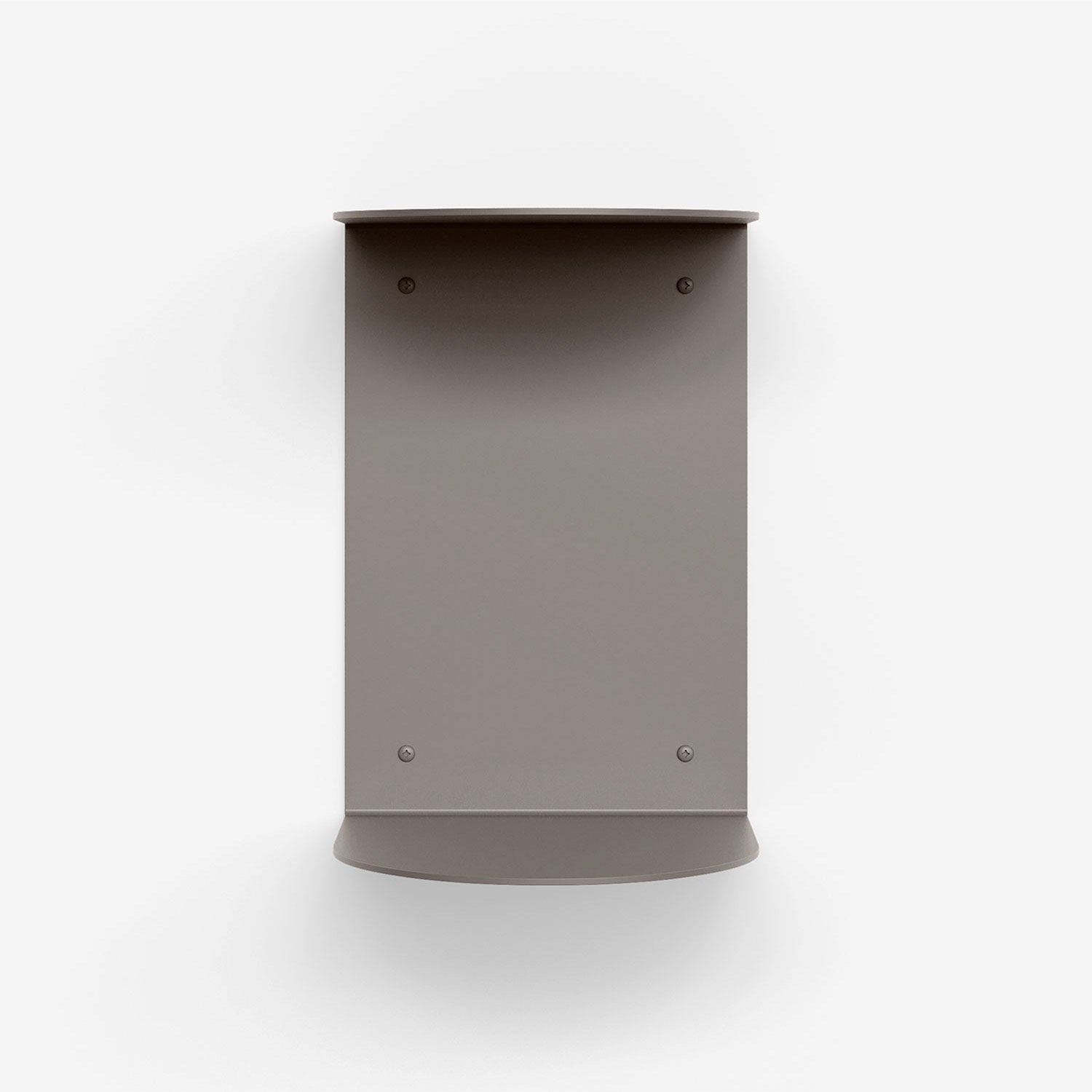 Double Rainbow Metal Wall Shelf in arsenic matte steel with curved design for minimalist floating shelf and wall display