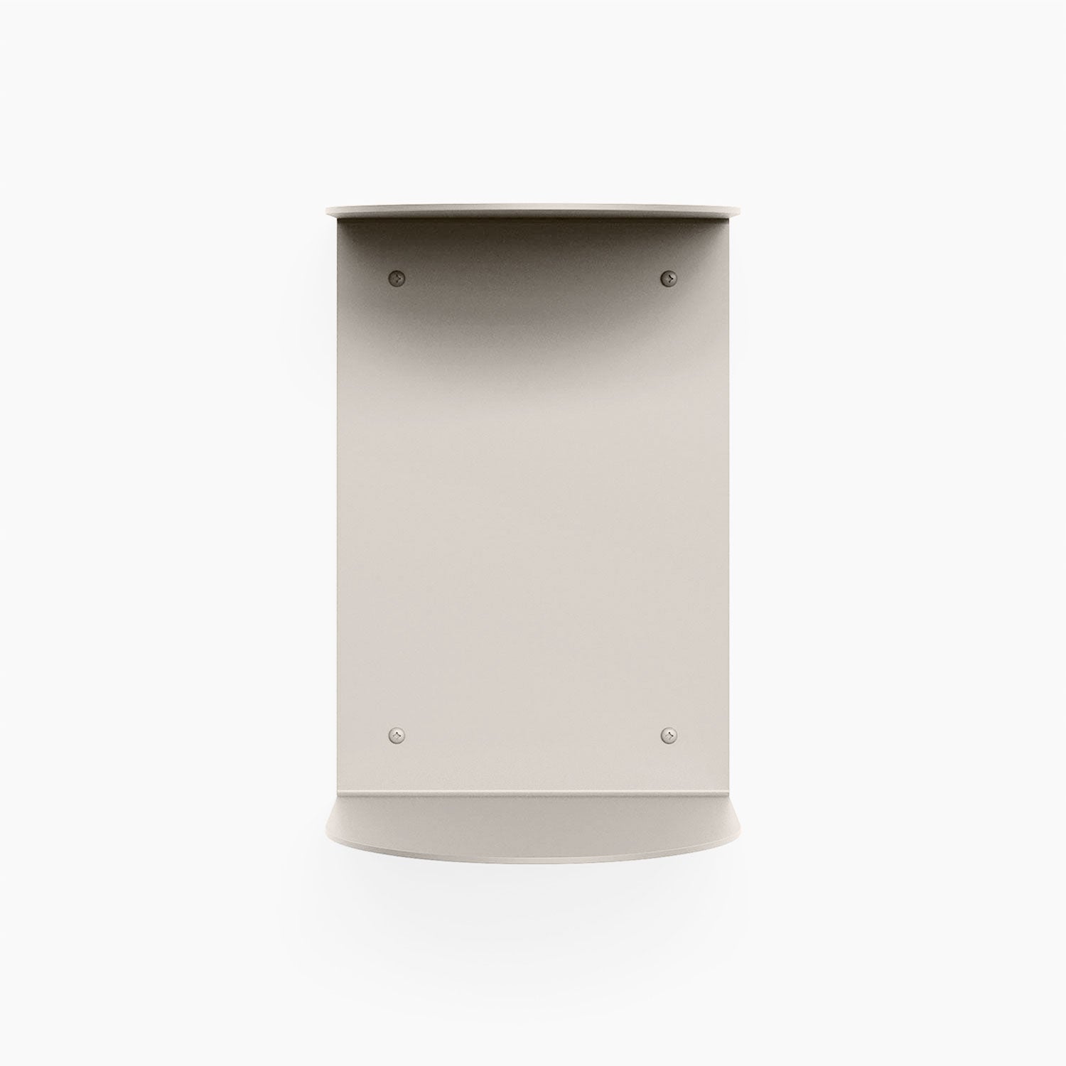 Double Rainbow Metal Wall Shelf in concretey matte steel with minimalist curved design for durable wall display and organization