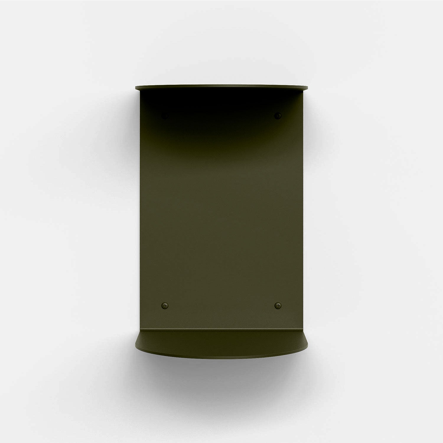 Double Rainbow Metal Wall Shelf in forest steel with minimalist design for durable metal floating shelf and wall display solution