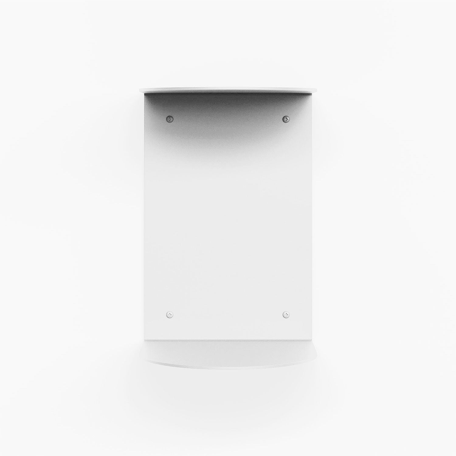 Double Rainbow Metal Wall Shelf in matte white steel with minimalist design for versatile floating wall display and organization