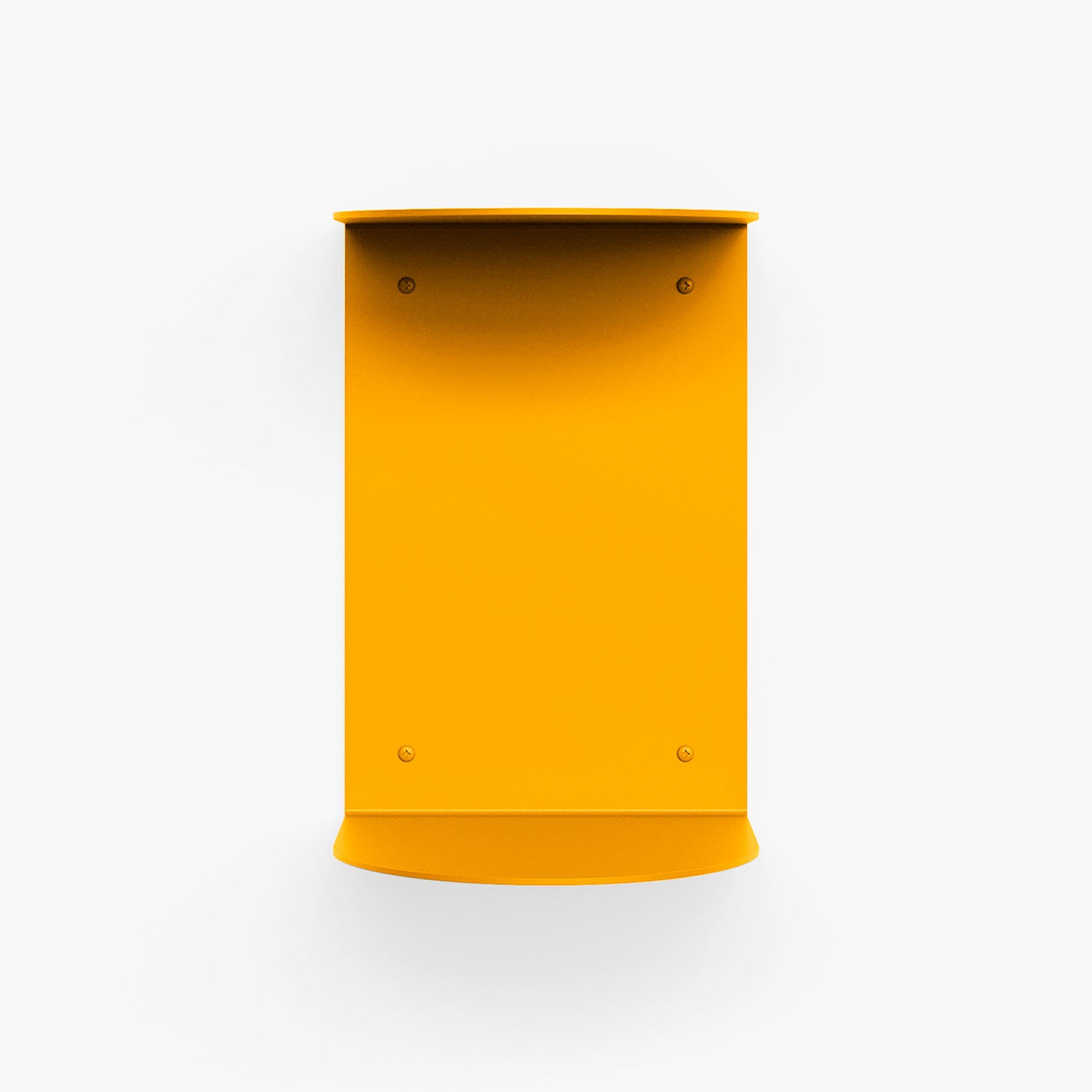 Double Rainbow Metal Wall Shelf in orange steel with minimalist design for durable floating metal shelf and wall display