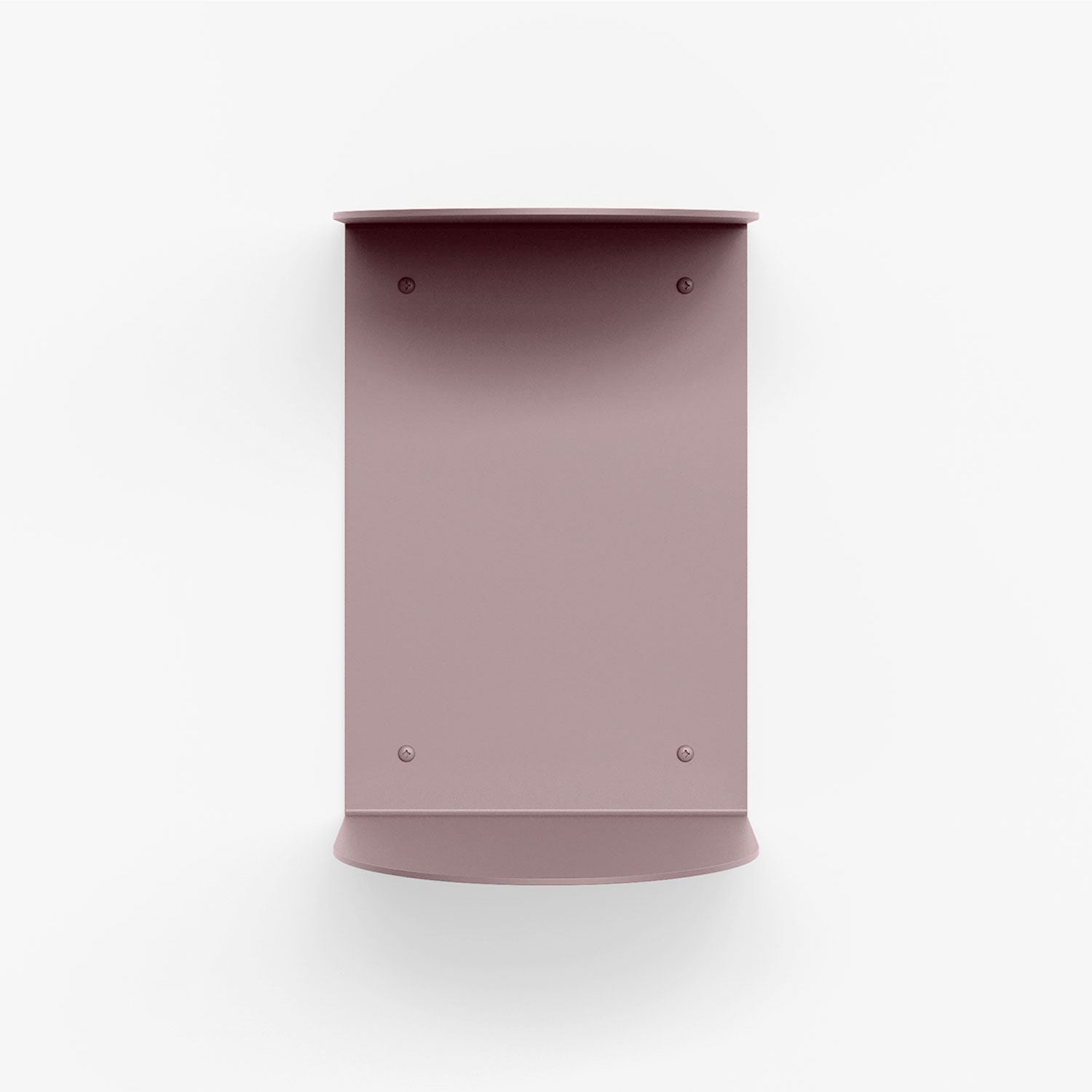 Double Rainbow Metal Wall Shelf in purple dusk steel with minimalist curved design for durable metal floating wall organization