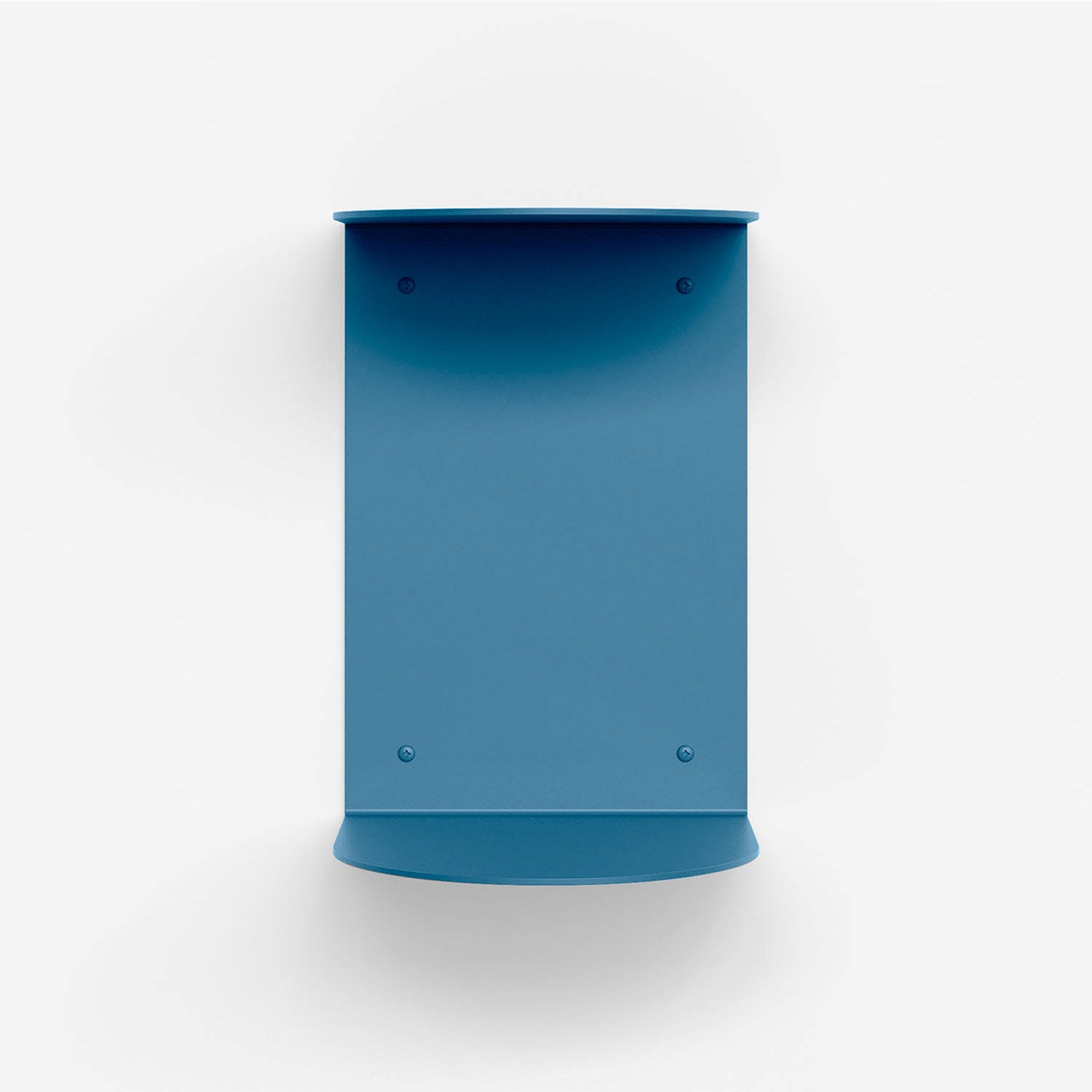 Double Rainbow Metal Wall Shelf in shelfgeekblue steel with streamlined modern design for durable floating shelf display solution