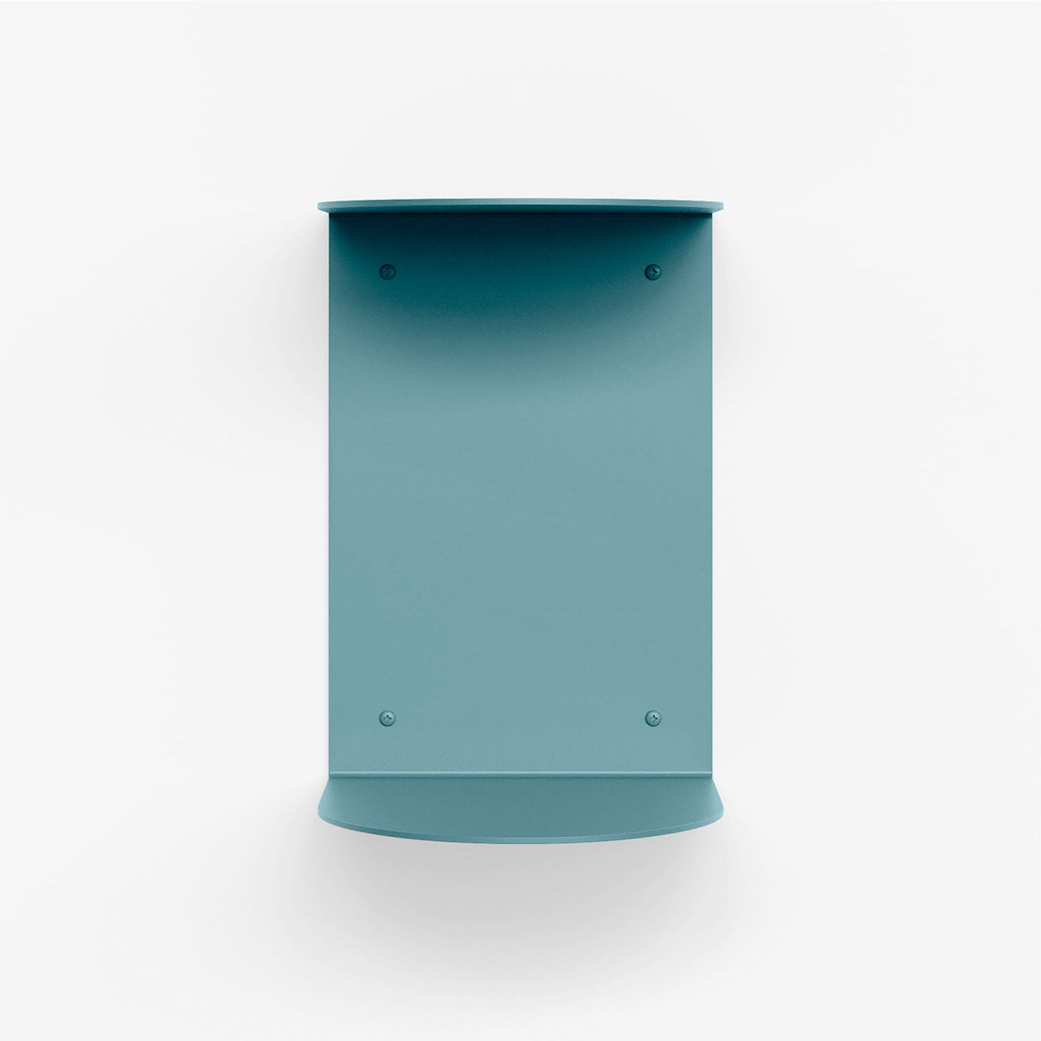 Double Rainbow Metal Wall Shelf in steelyblue steel with streamlined design for durable floating shelf and wall display solution