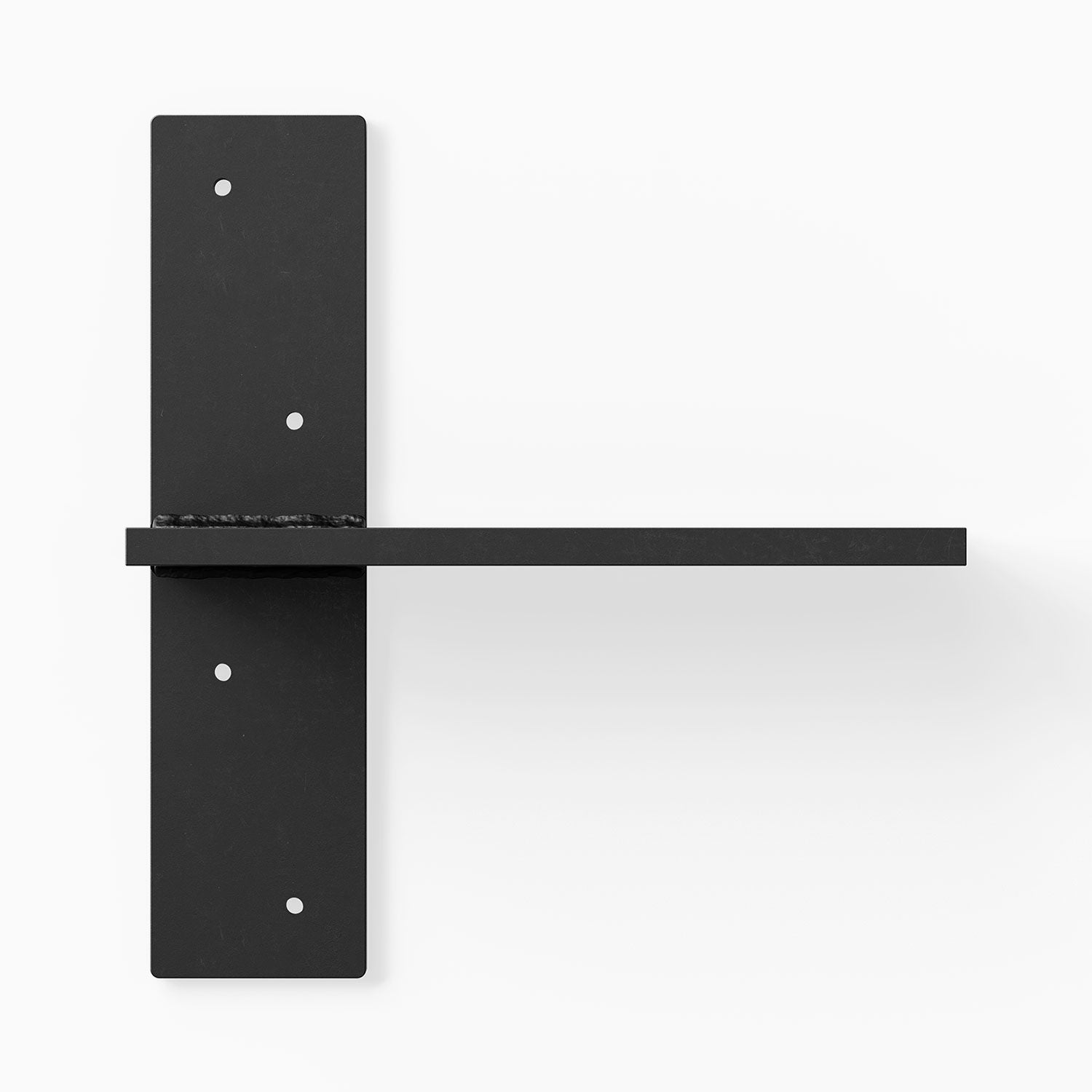 Drake Slimline Countertop Bracket (Black Primer) in black primer metal for minimalist wall shelf support hardware