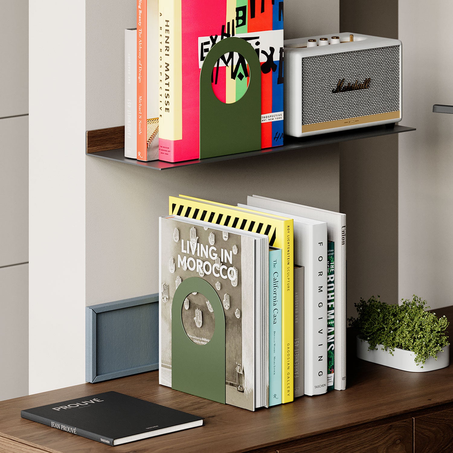 Geo Round Open Bookend (Set of Two)