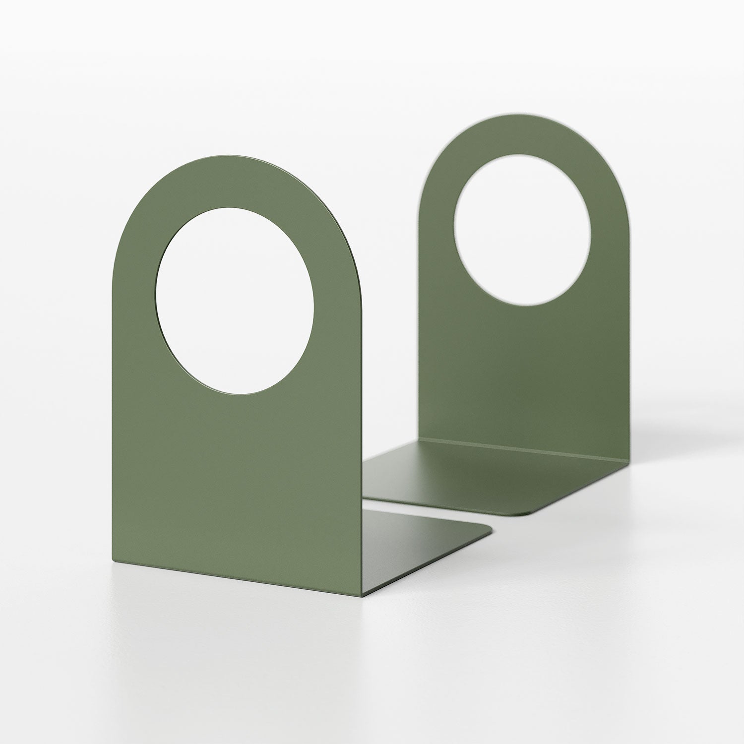 Geo Round Open Bookend (Set of Two)