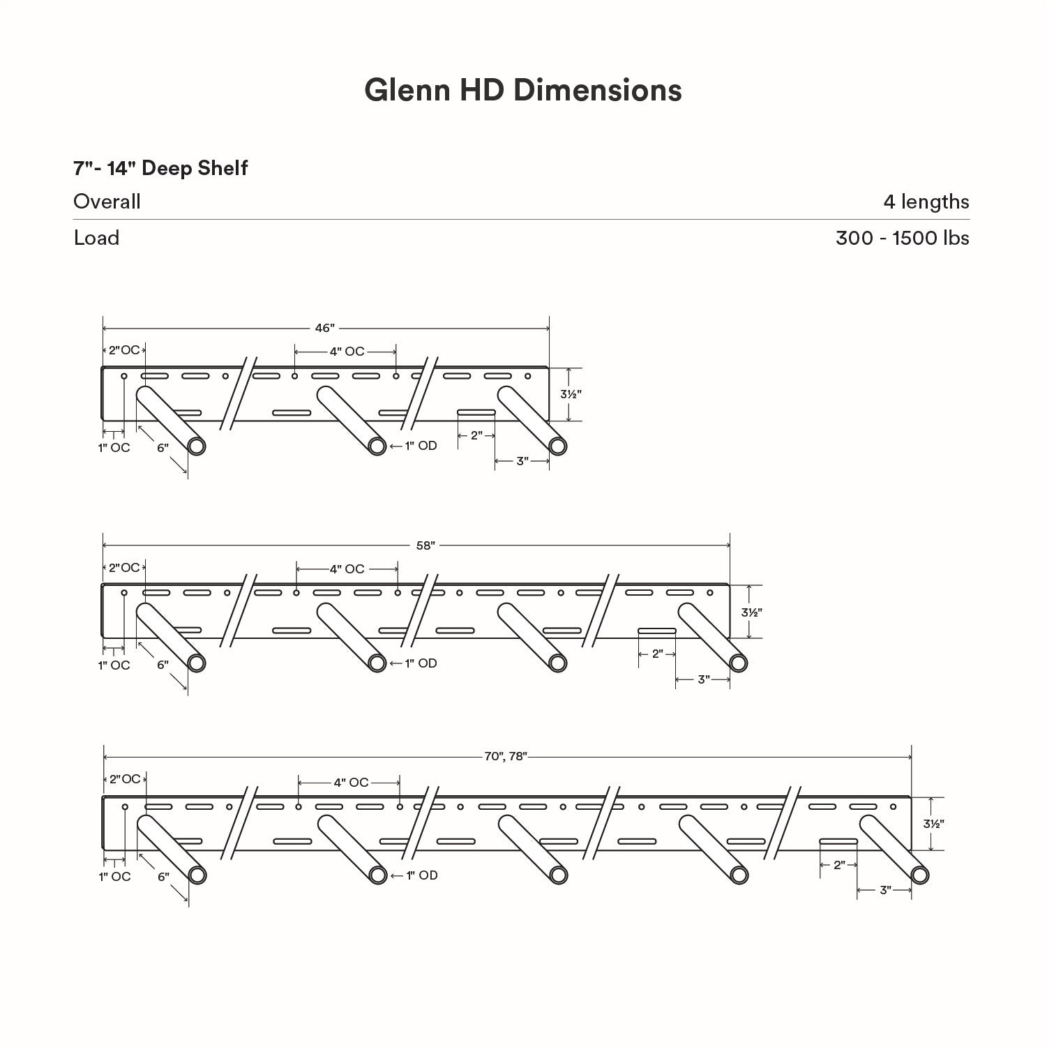 Glenn HD Floating Mantel Bracket