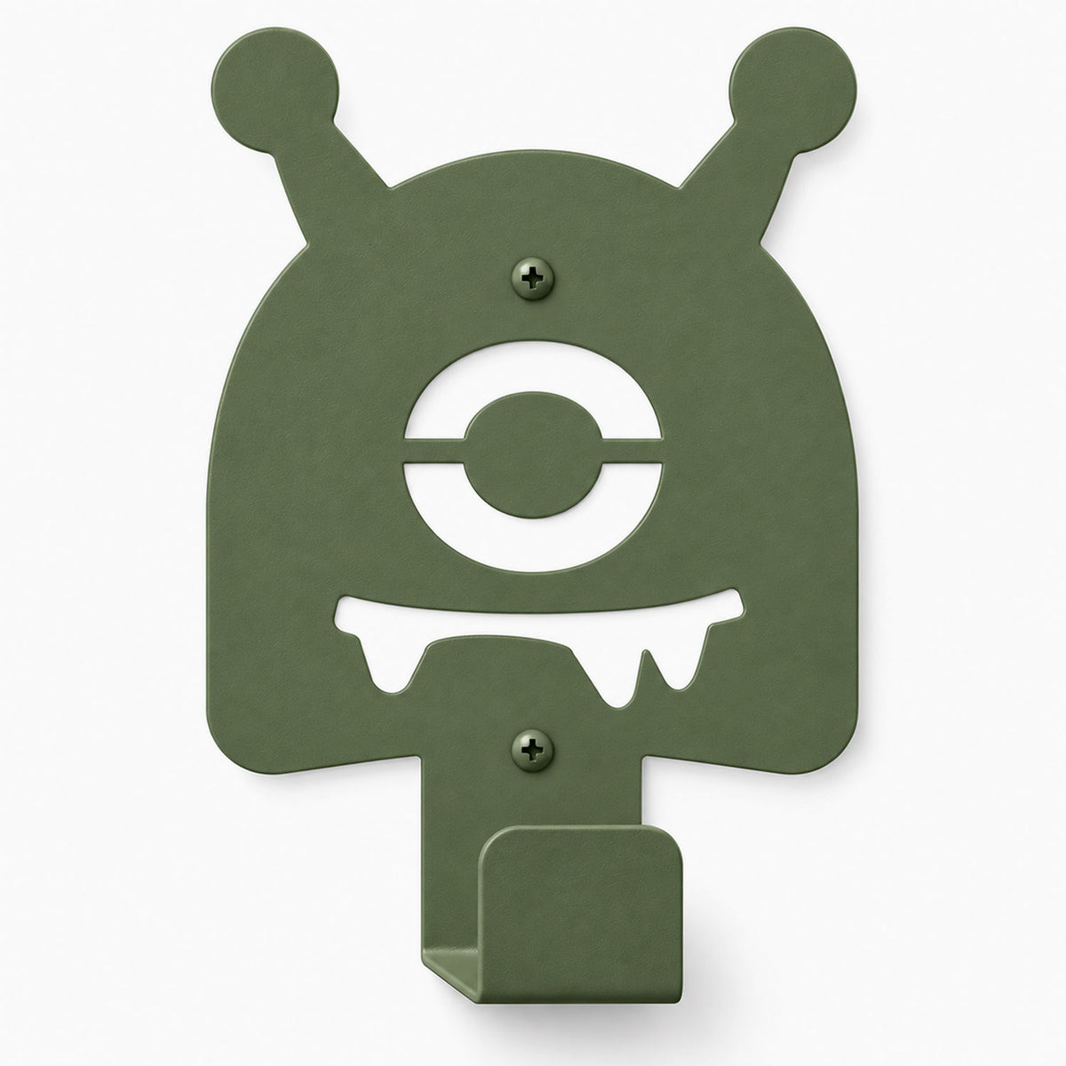Little Hangups green monster wall hook for playful wall organization and hanging everyday items