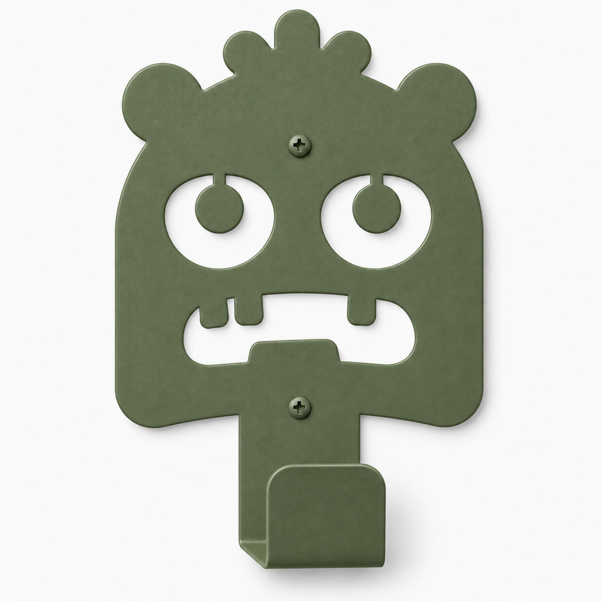 Little Hangups green monster wall hook for playful wall organization and hanging everyday items