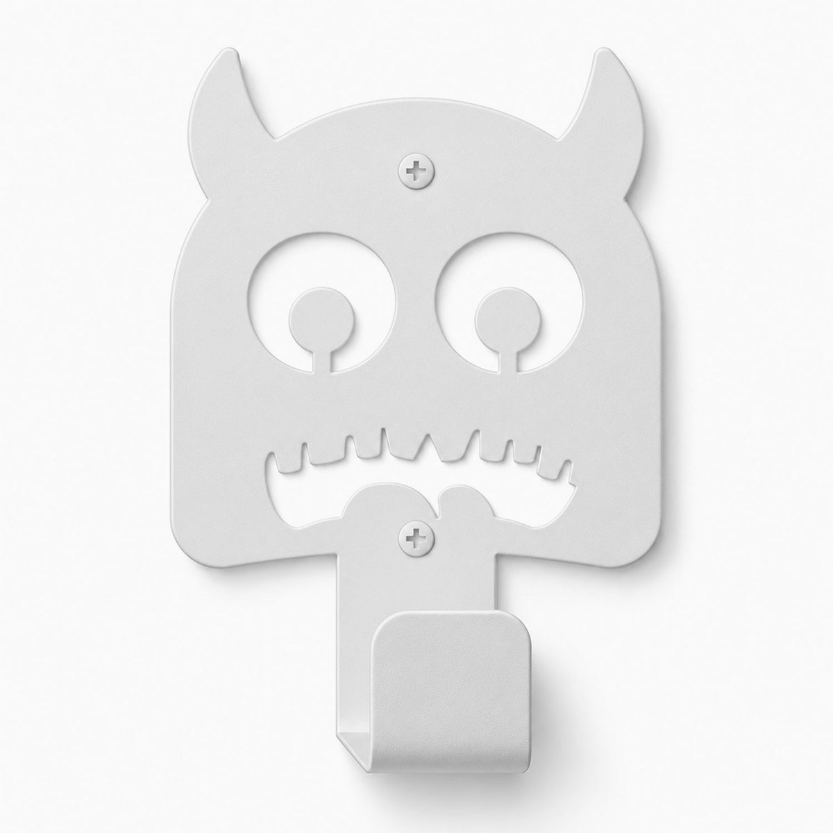 Little Hangups whimsical white monster wall hook for playful wall decor and convenient hanging organization