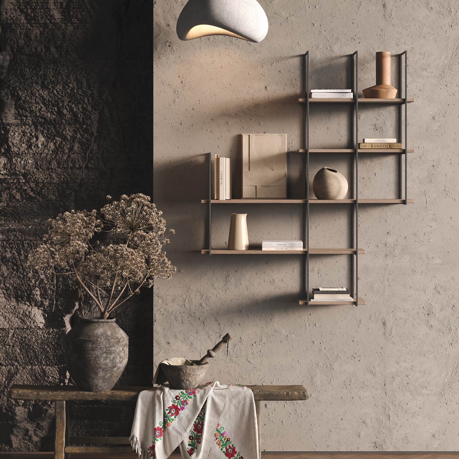 Lloyd White Oak 2 Tiered Shelf