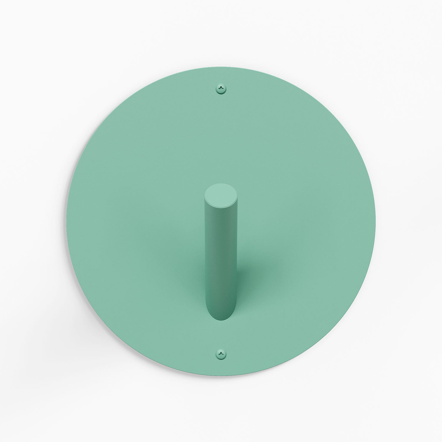 Mega Peggy Round 1 Wall Hook in aquasocks steel with oversized circular plate for durable, minimalist wall hooks and organized spaces
