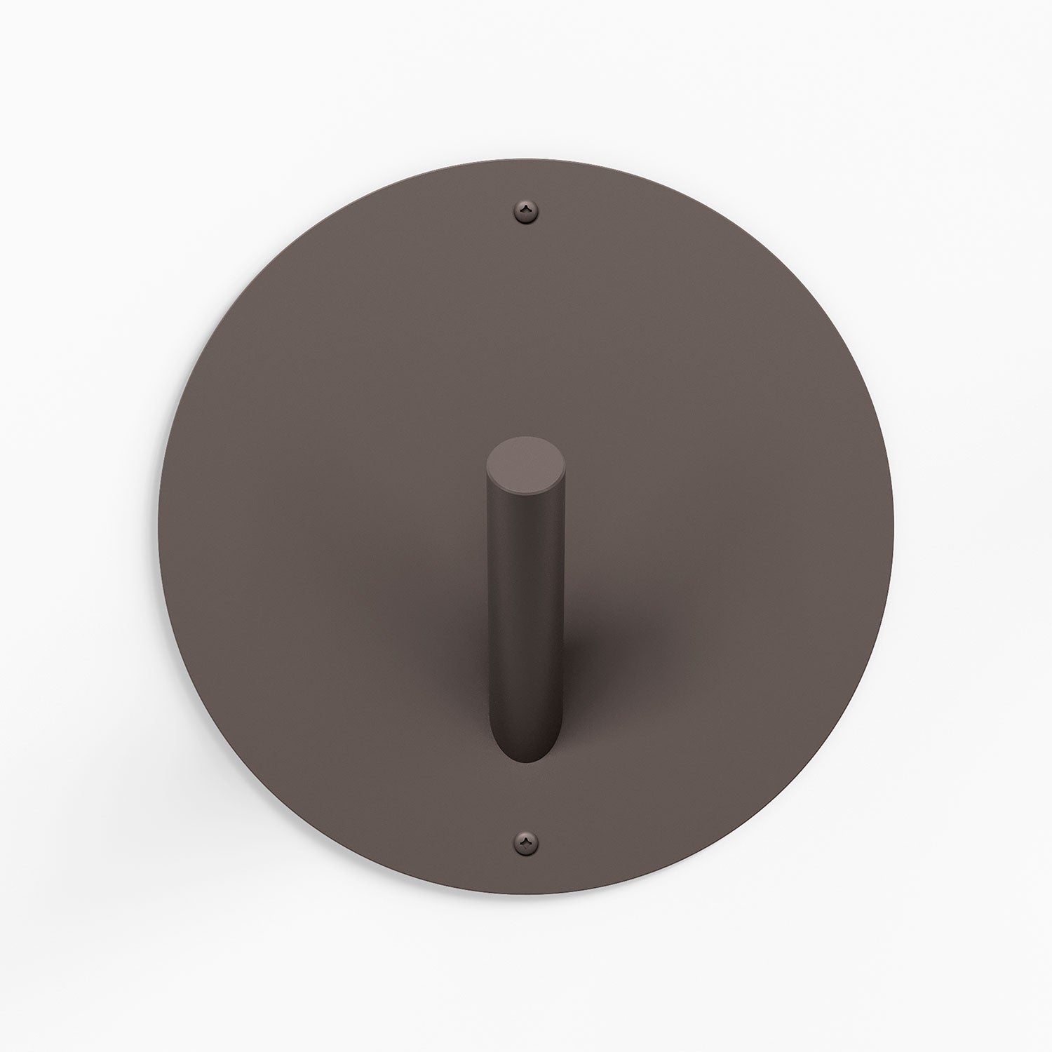 Mega Peggy Round 1 Wall Hook in arsenic steel with oversized round plate for bold and functional wall hooks and organization
