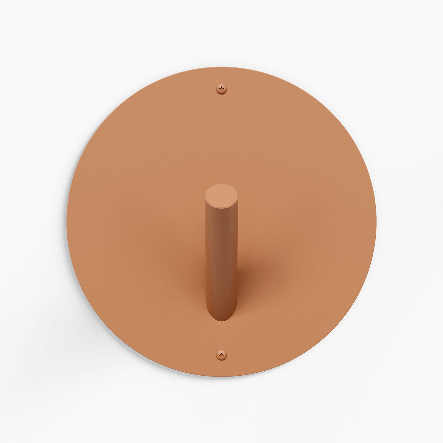 Mega Peggy Round 1 Wall Hook in claymore steel with oversized circular backplate for sturdy wall hooks and functional organization