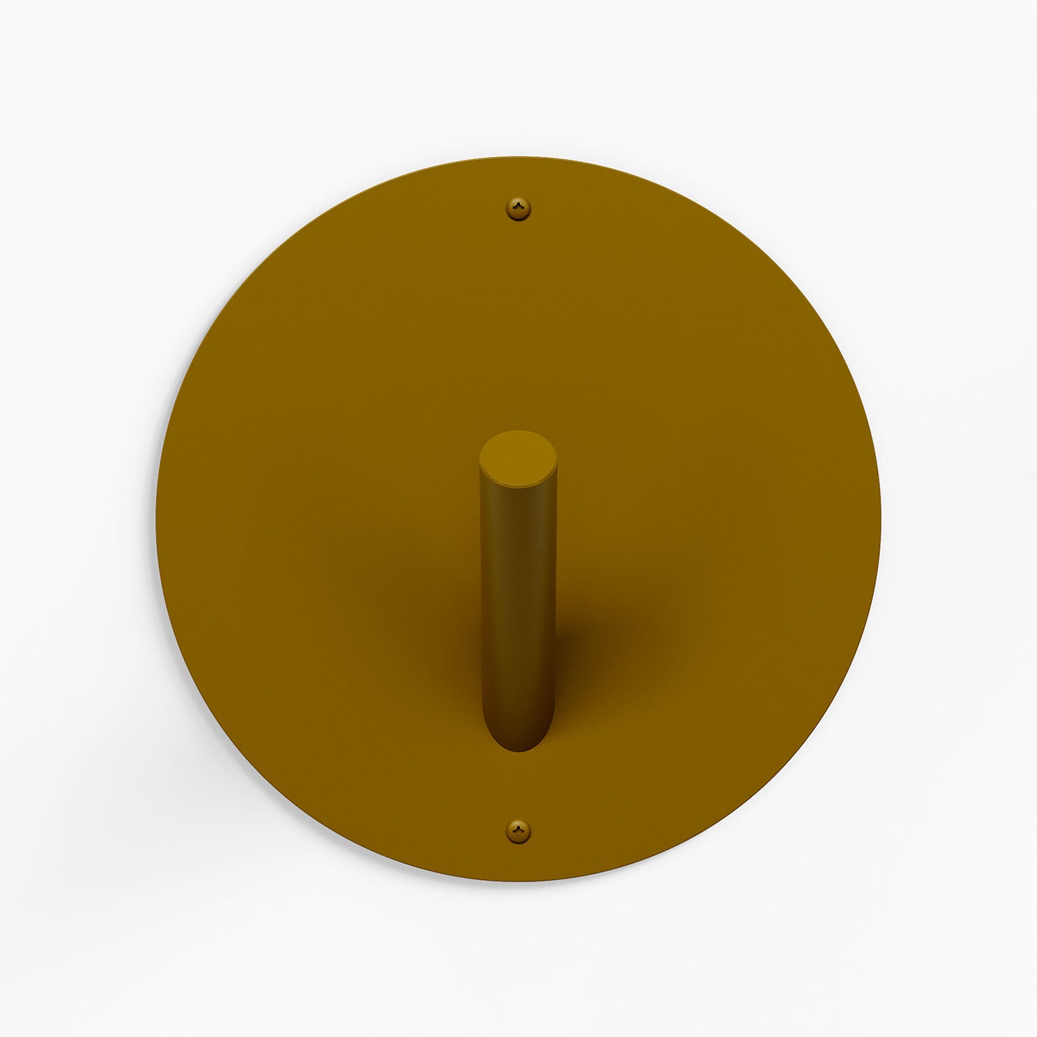 Mega Peggy Round 1 Wall Hook in deep shag steel with oversized circular backplate for strong, minimalist wall hooks and organized spaces
