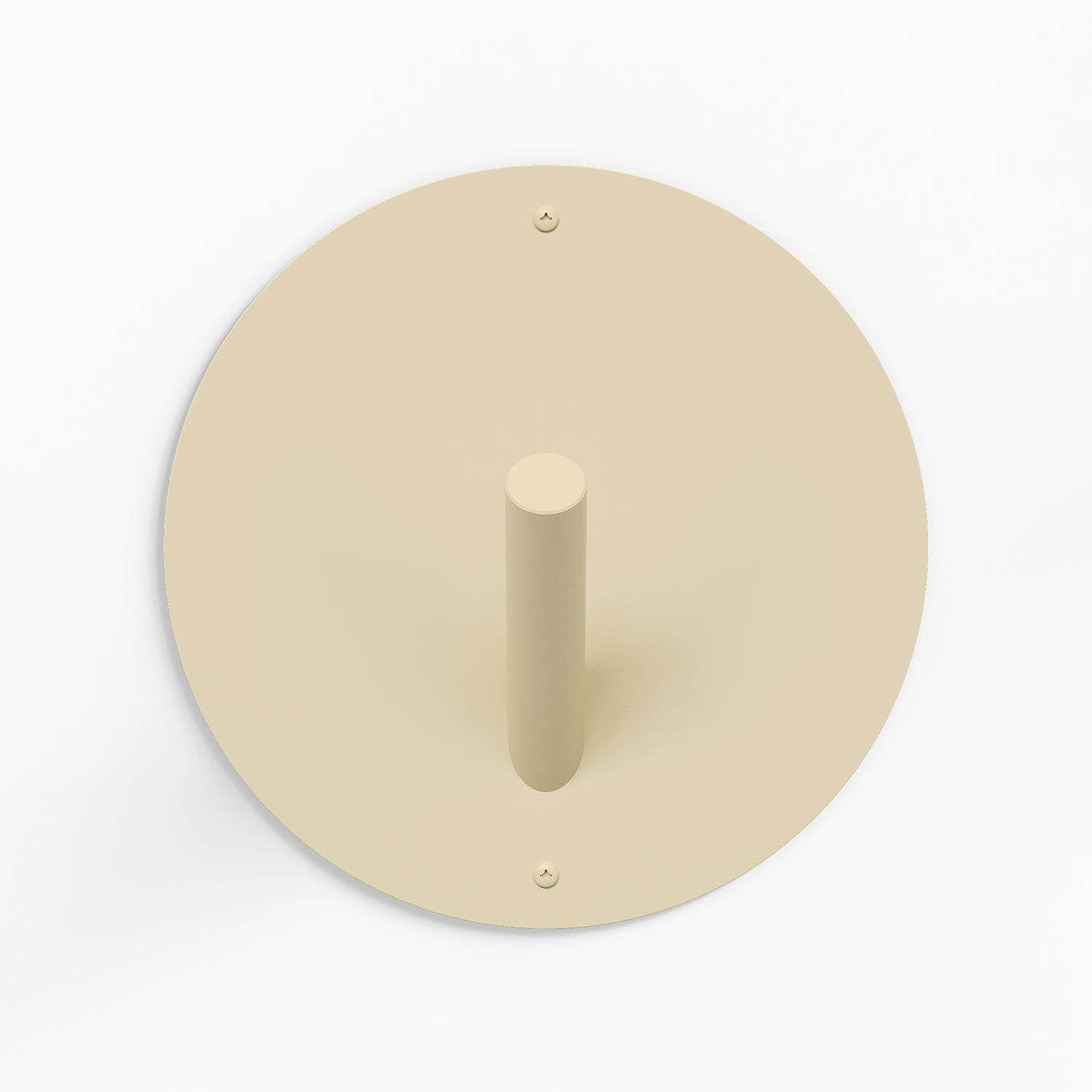 Mega Peggy Round 1 Wall Hook in dune steel with oversized circular base for strong, minimalist wall hooks and organized spaces