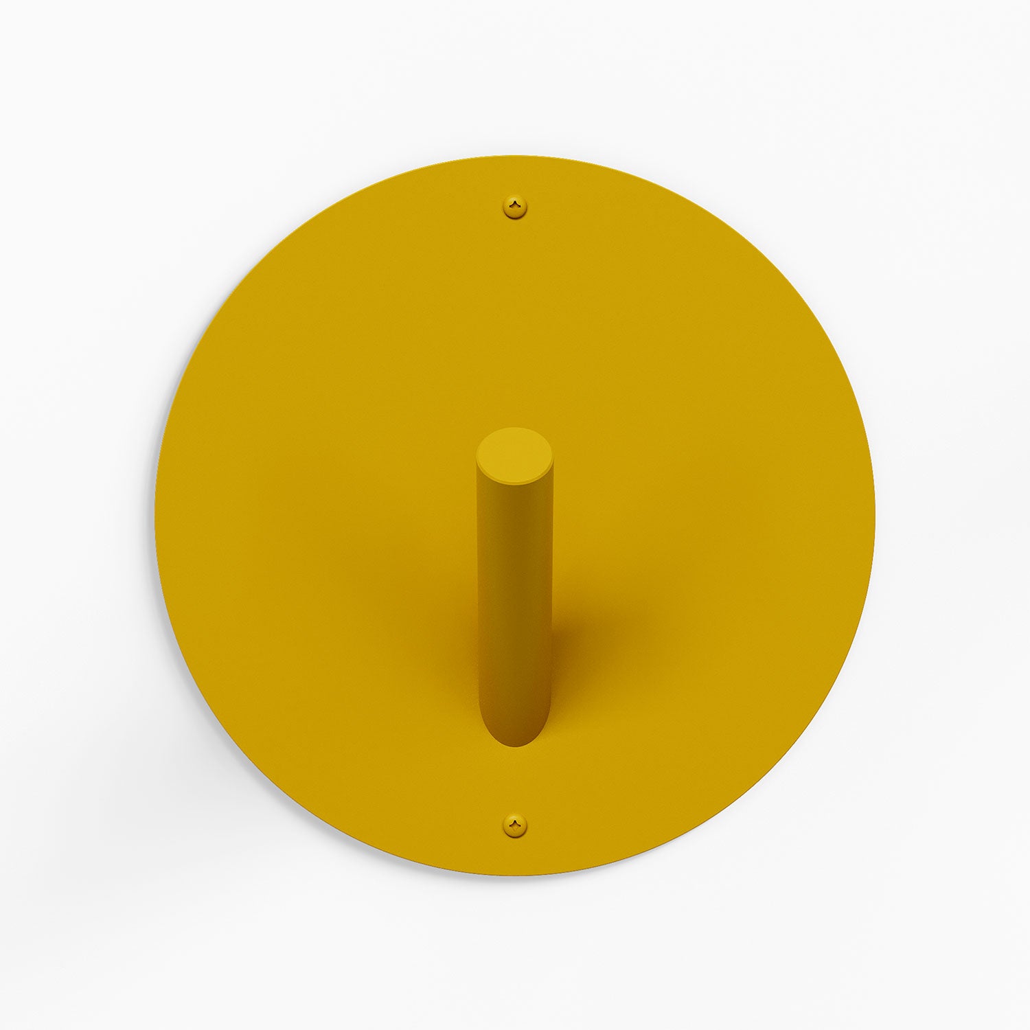 Mega Peggy Round 1 Wall Hook in honeymustard steel with oversized circular plate for bold, durable wall hooks and organization