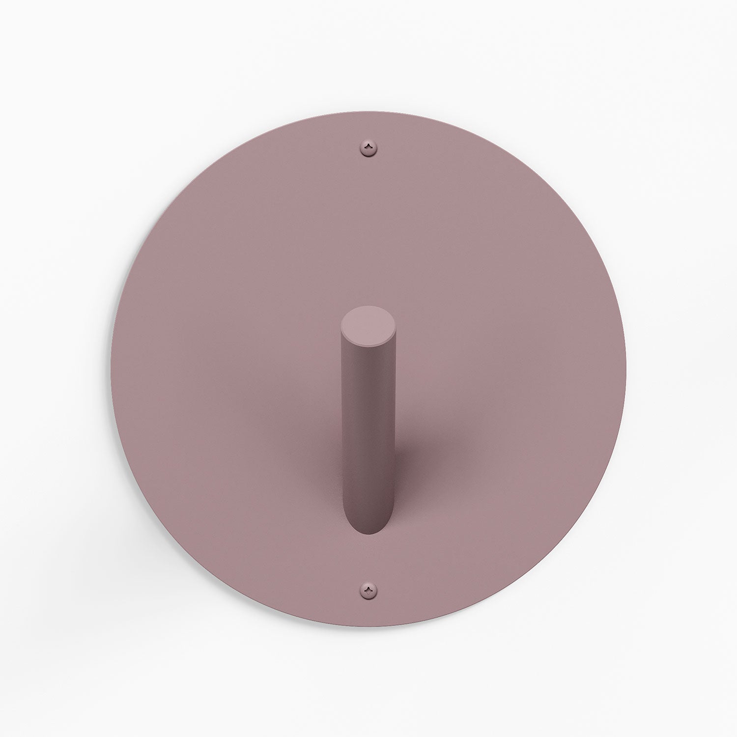 Mega Peggy Round 1 Wall Hook in muted purple steel with oversized circular base for bold, functional wall hooks and organized spaces