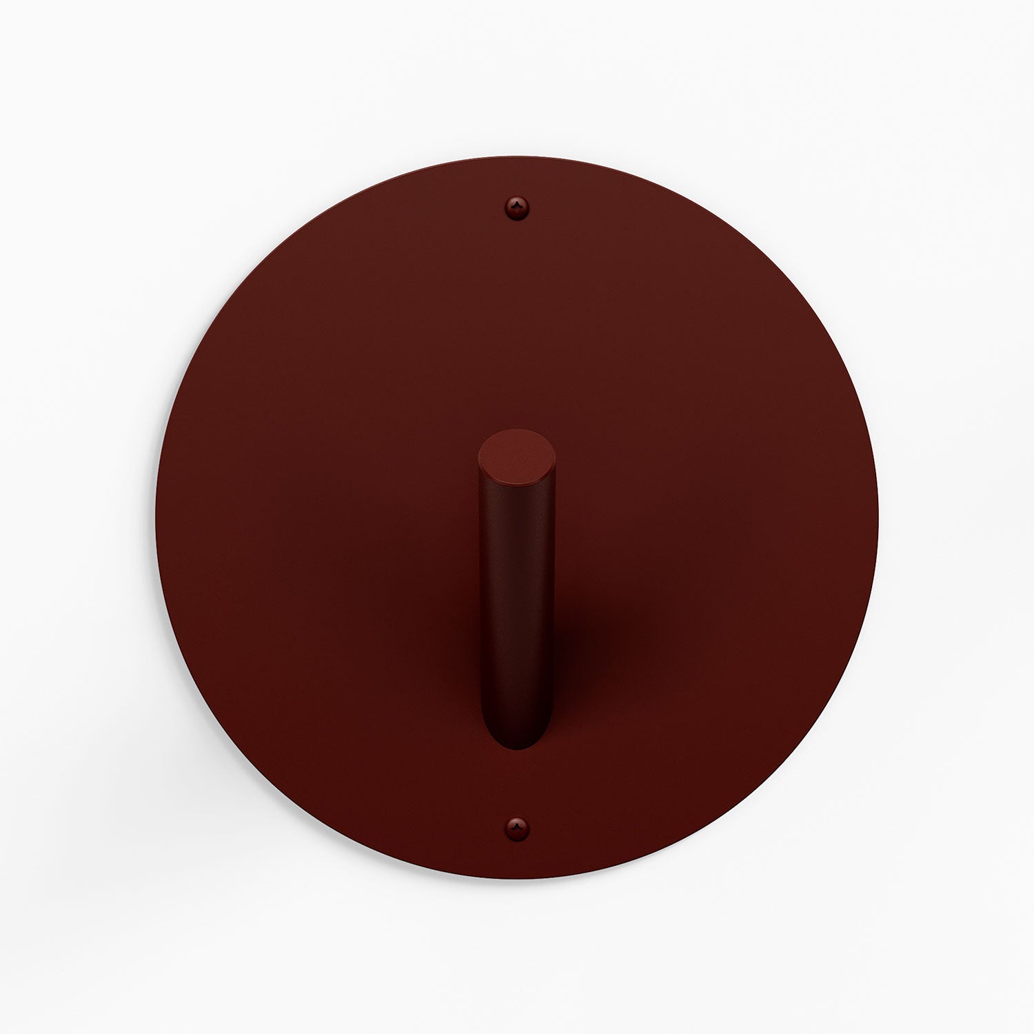 Mega Peggy Round 1 Wall Hook in deep witchyrose steel with oversized circular backplate for durable wall hooks and organized spaces