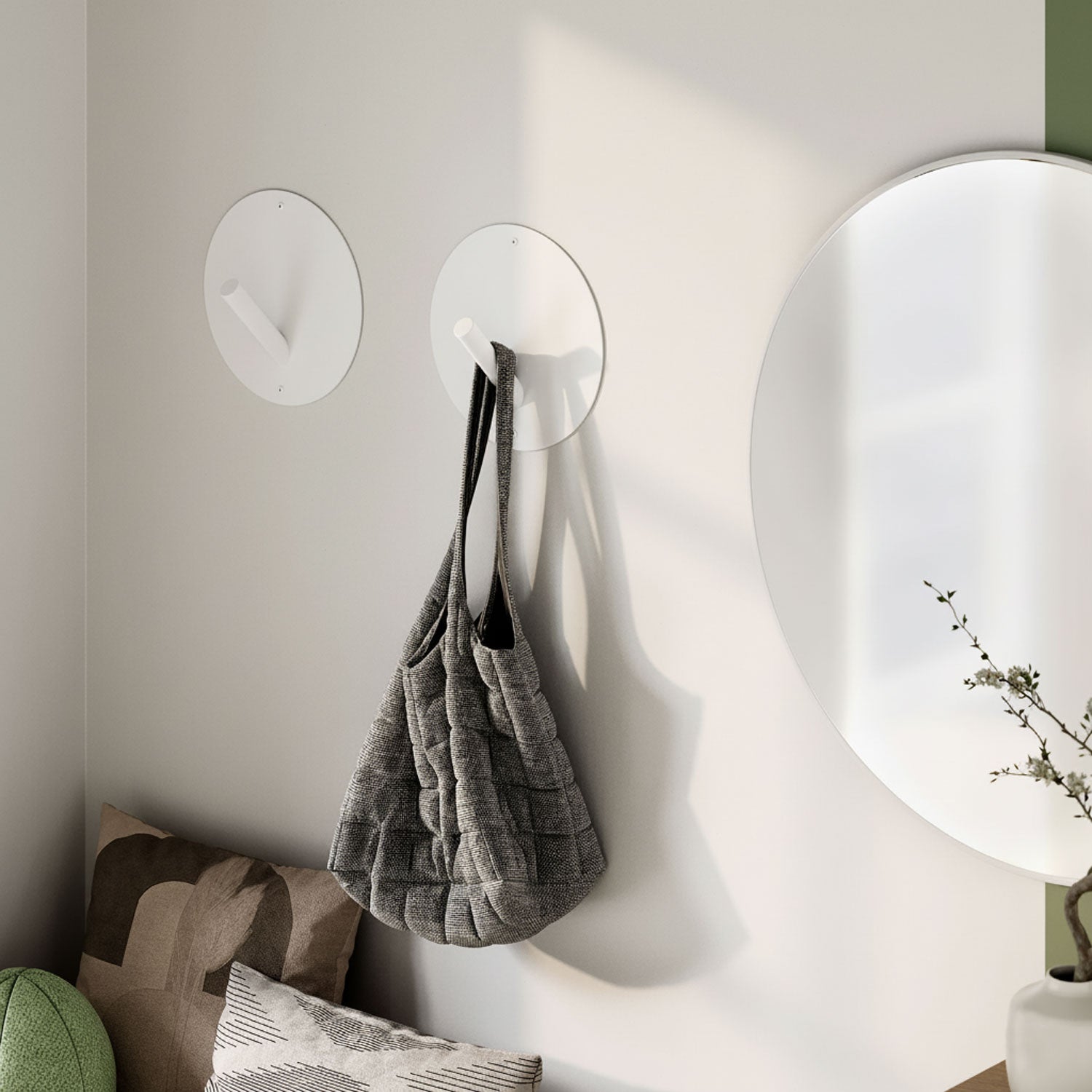 Mega Peggy Round 1 Wall Hook - B&W