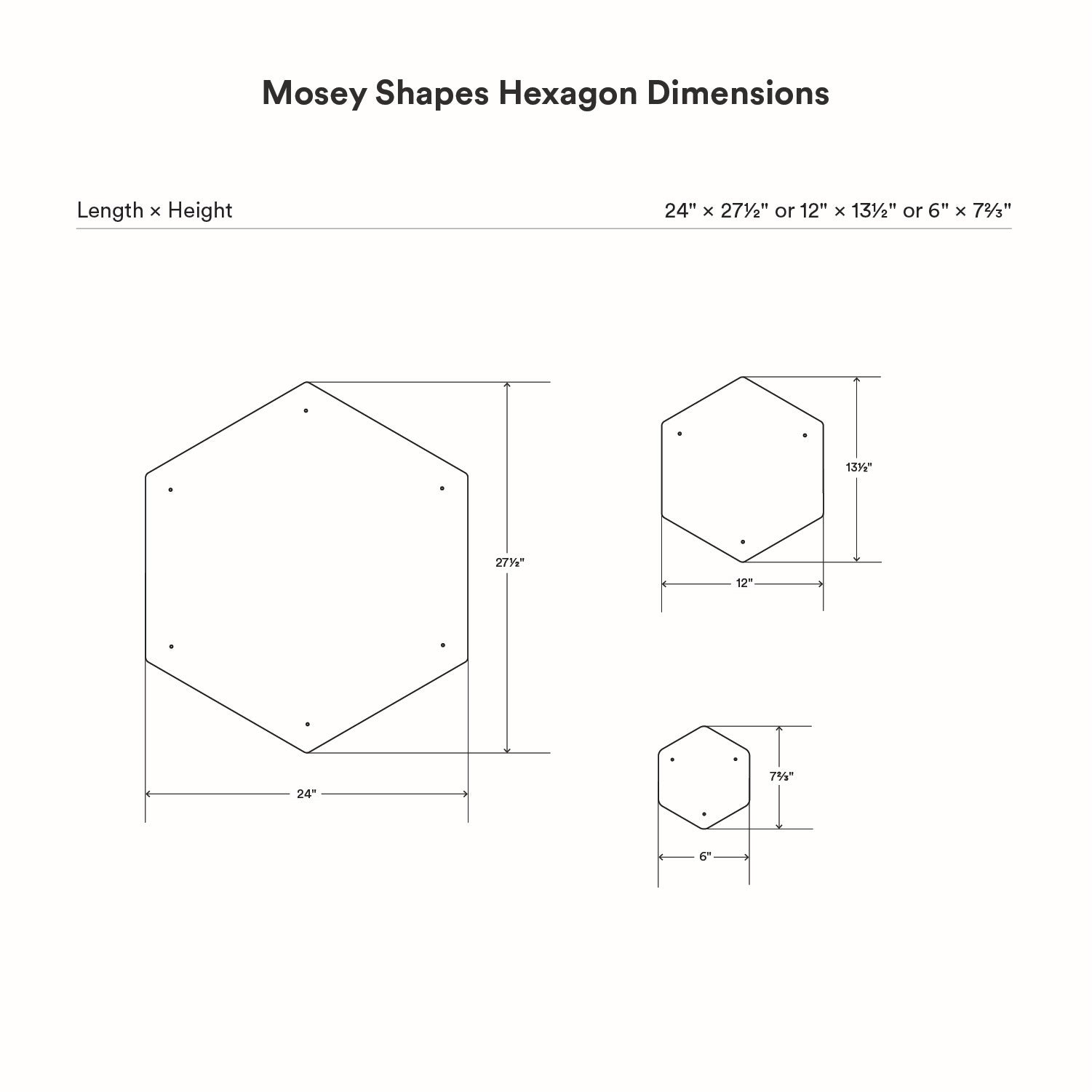 Mosey Shapes Hexagon Magnet Board