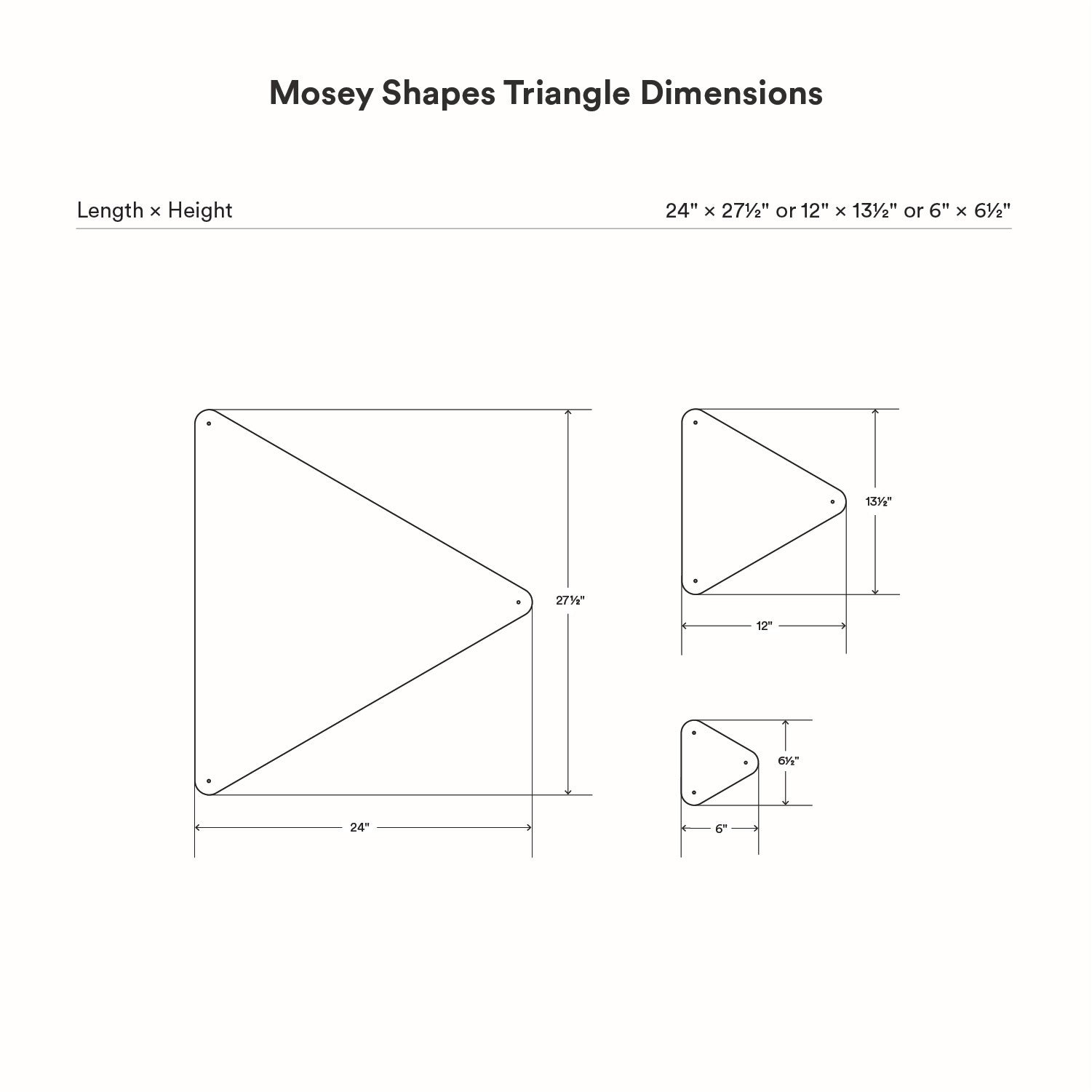 Mosey Shapes Triangle Magnet Board