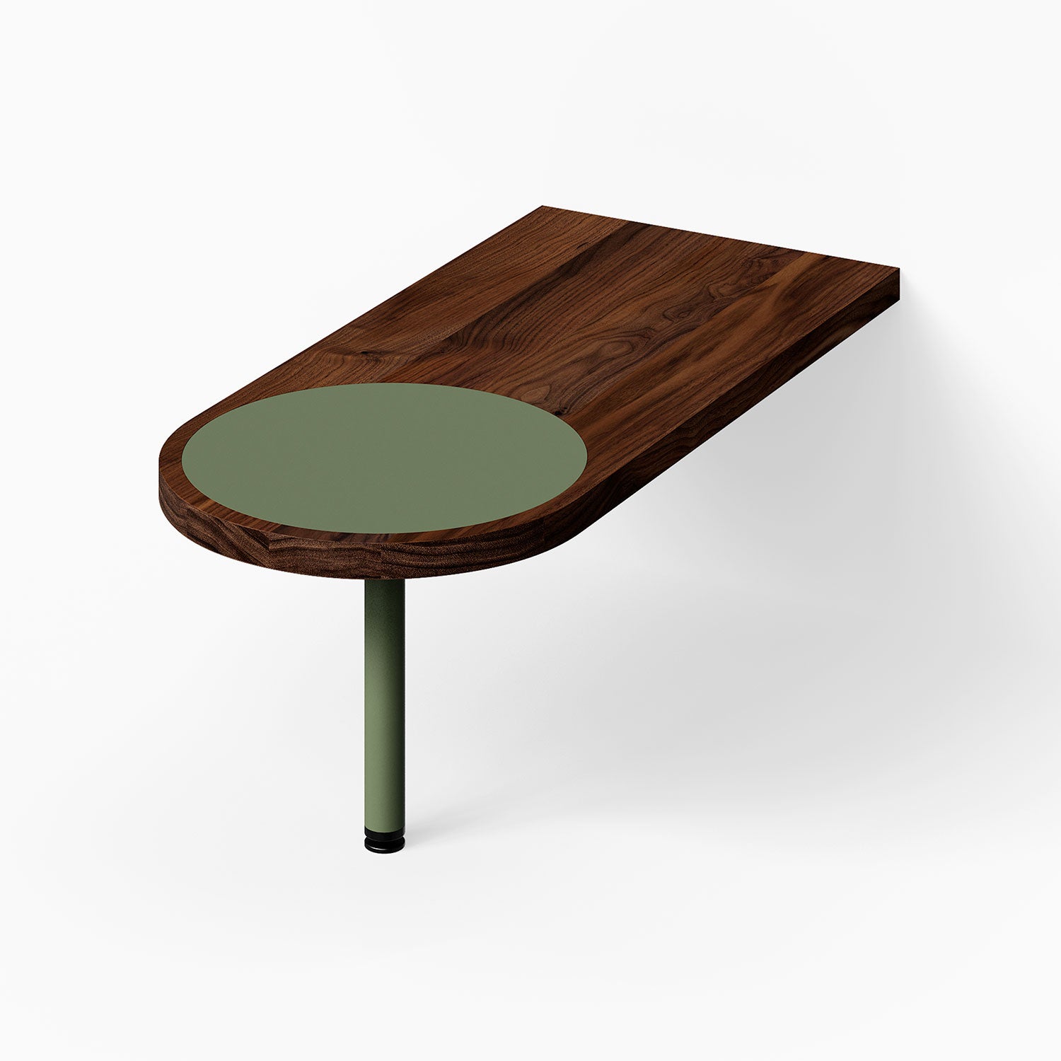 Moxie Peninsula Table (Walnut - With Color Inlay)