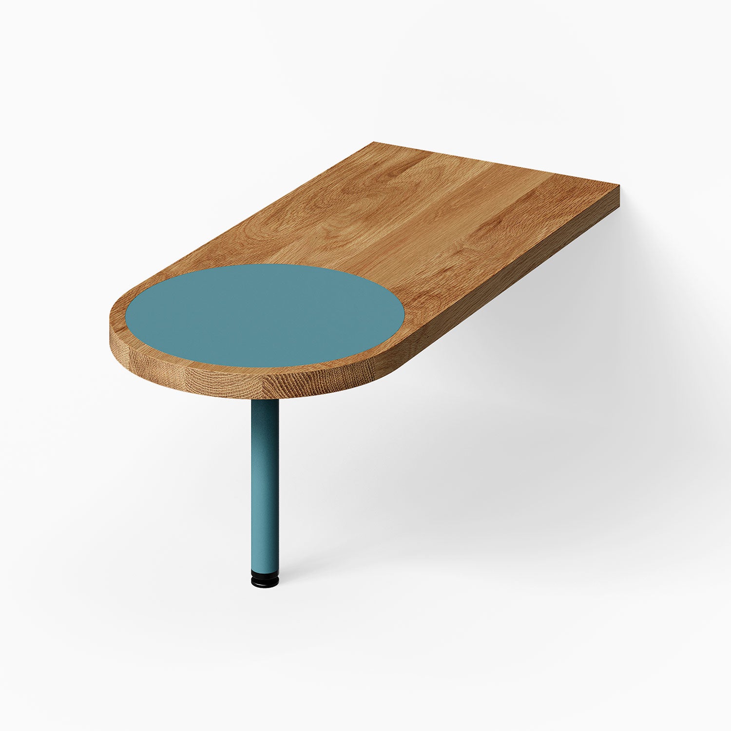 Moxie Peninsula Table (White Oak - With Color Inlay)
