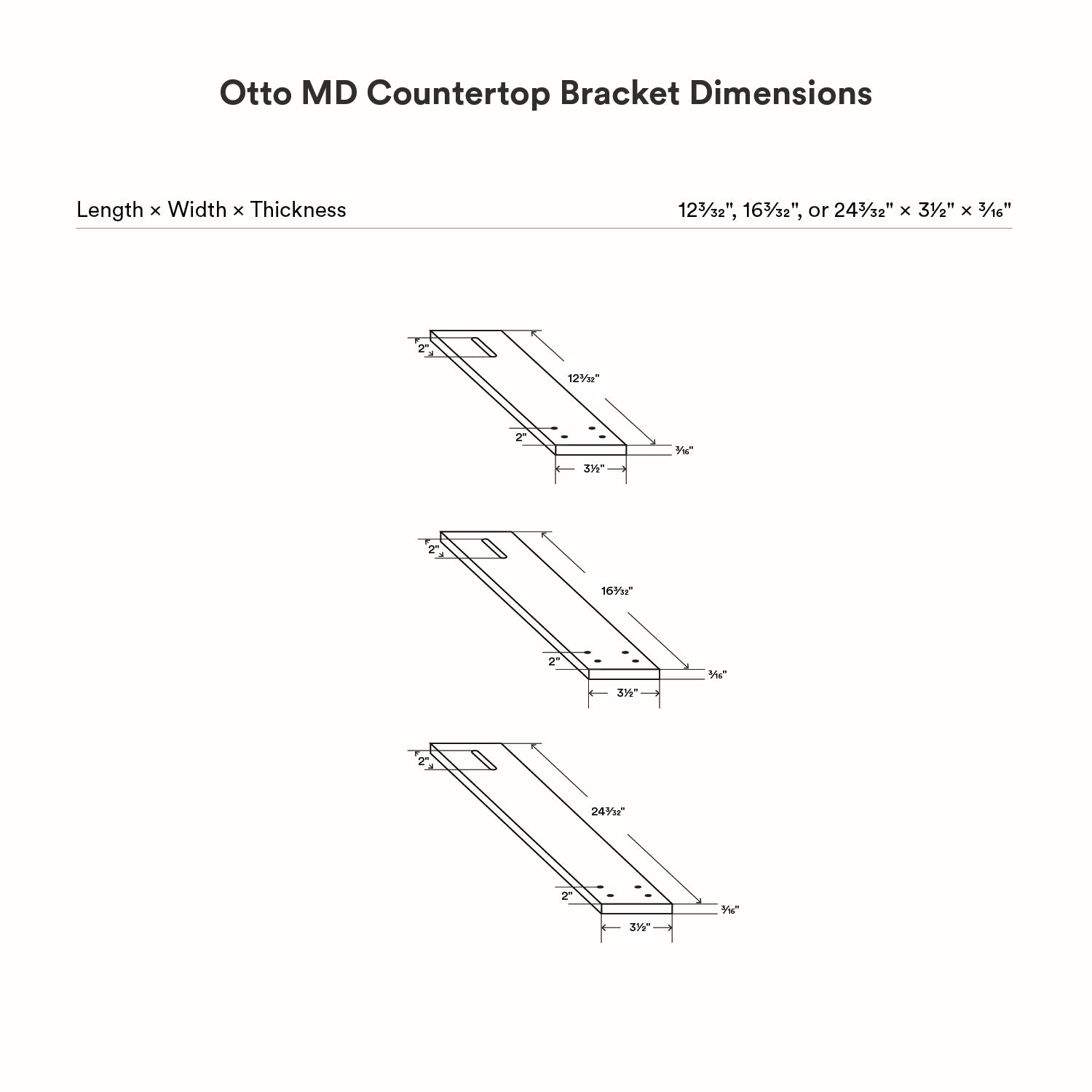 Otto MD Countertop Bracket