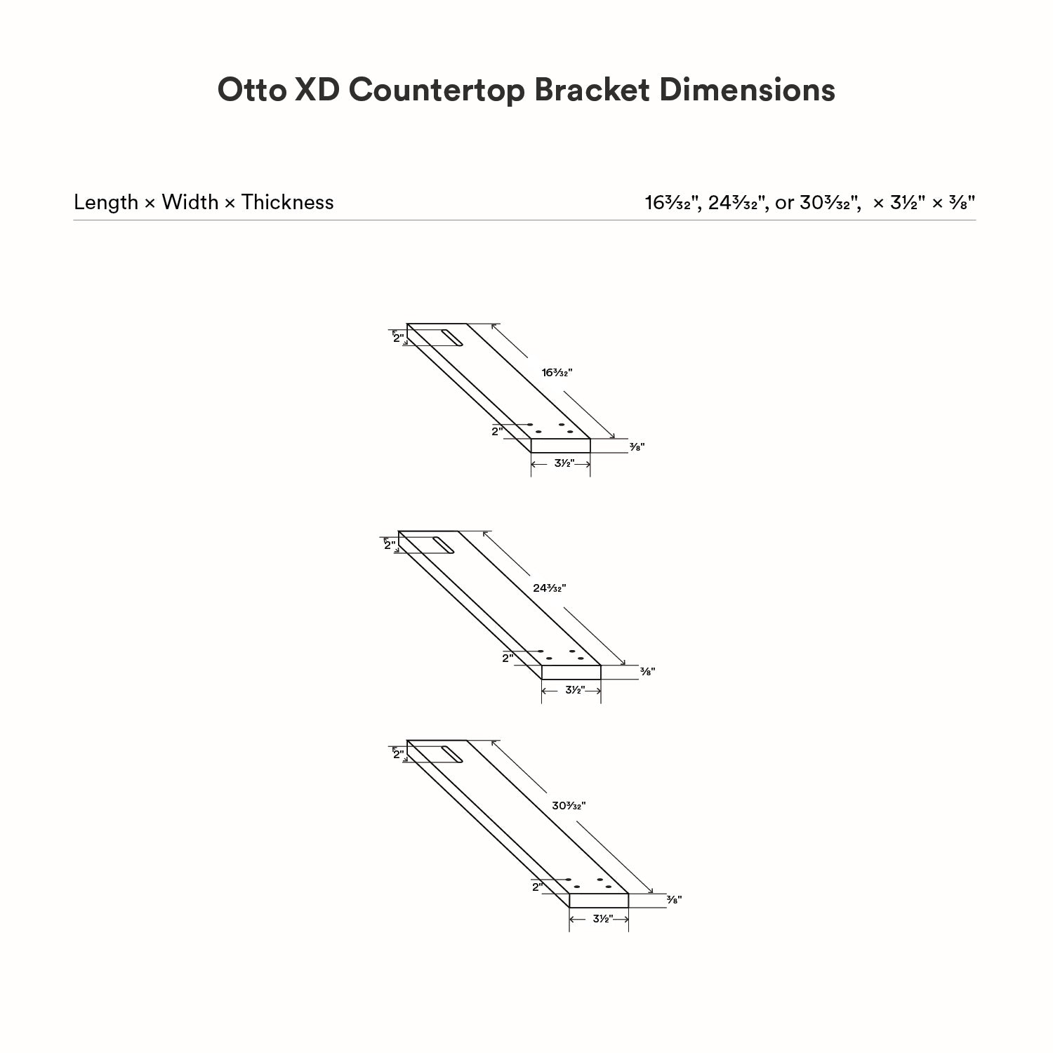 Otto XD Countertop Bracket