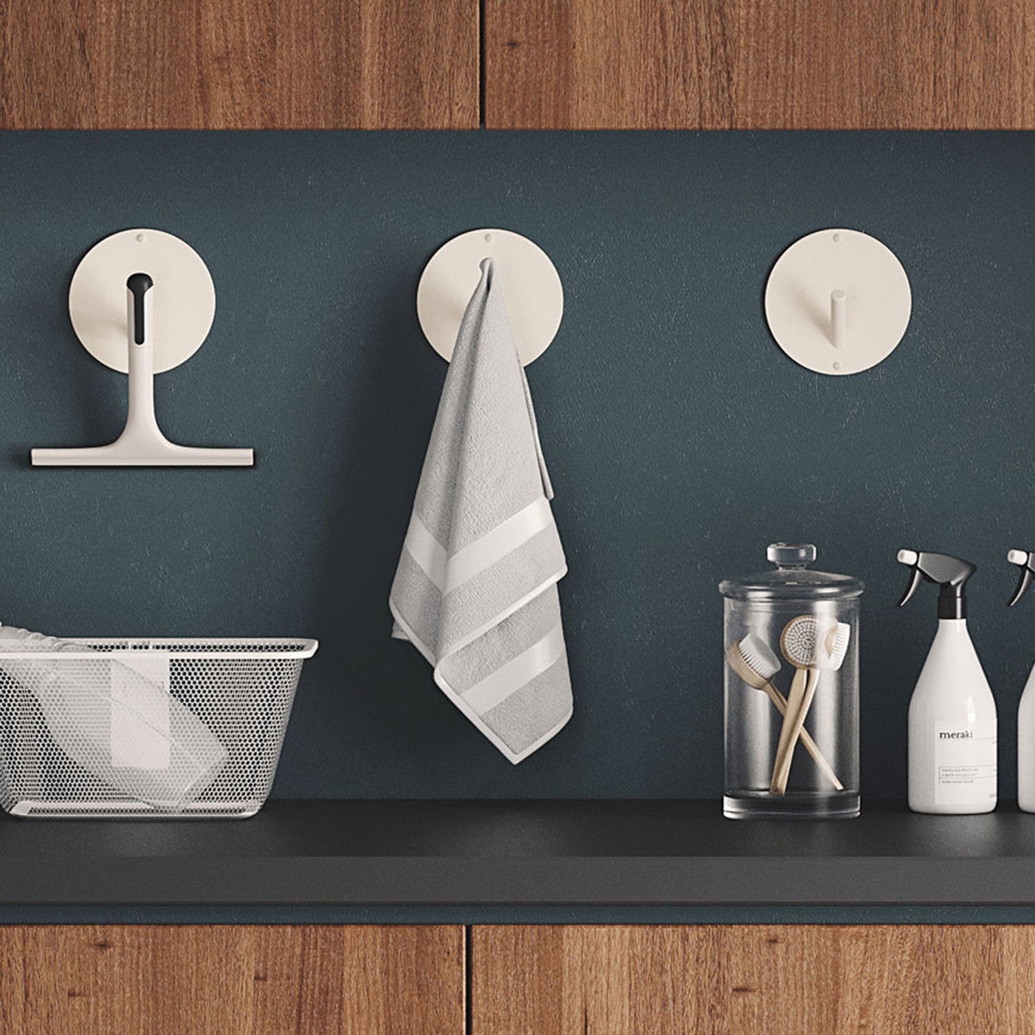 Peggy Round 1 Wall Hook - B&W